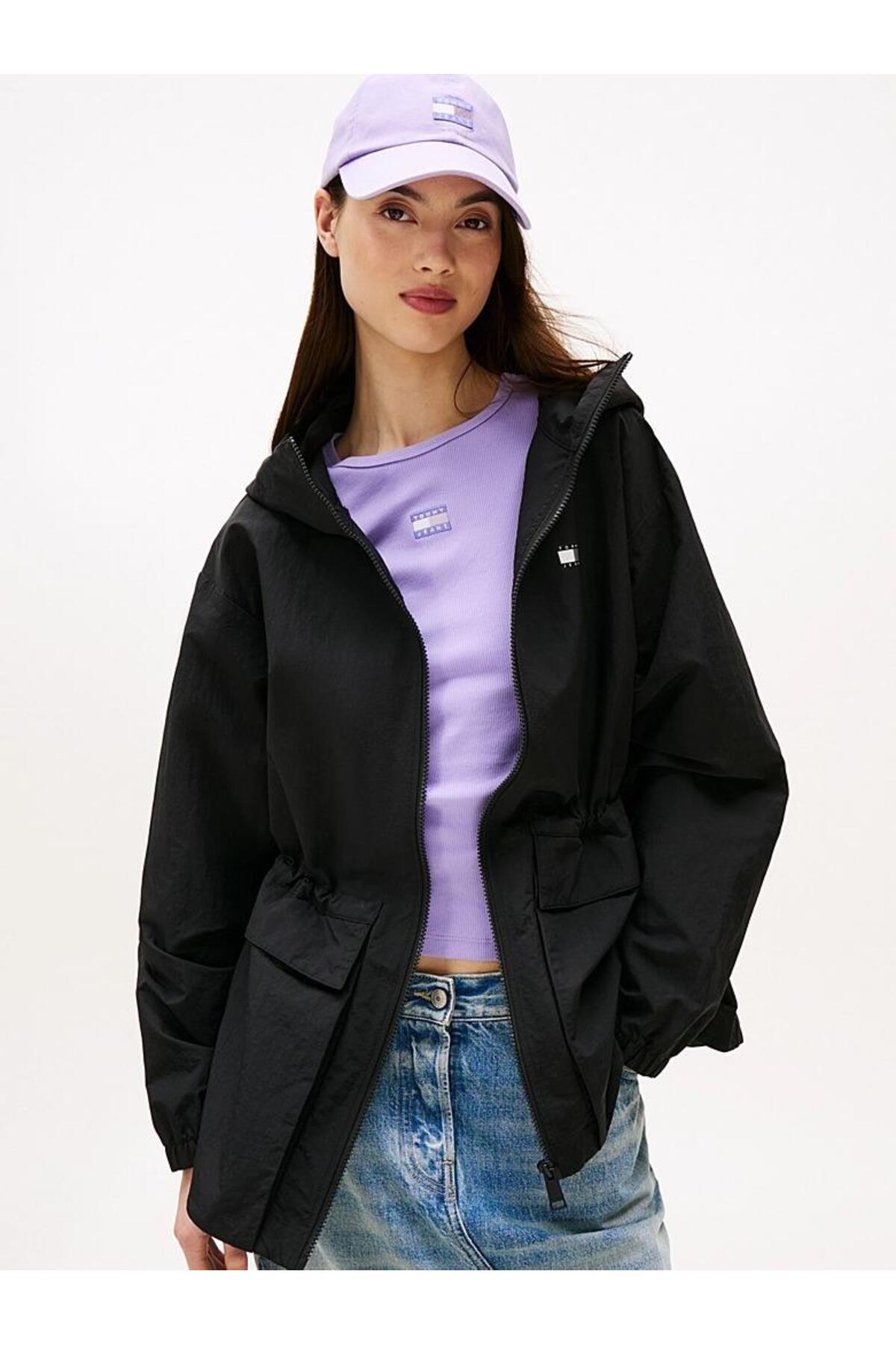 Tommy Hilfiger Kurtka wiatrówka z kapturem TJW MIDI