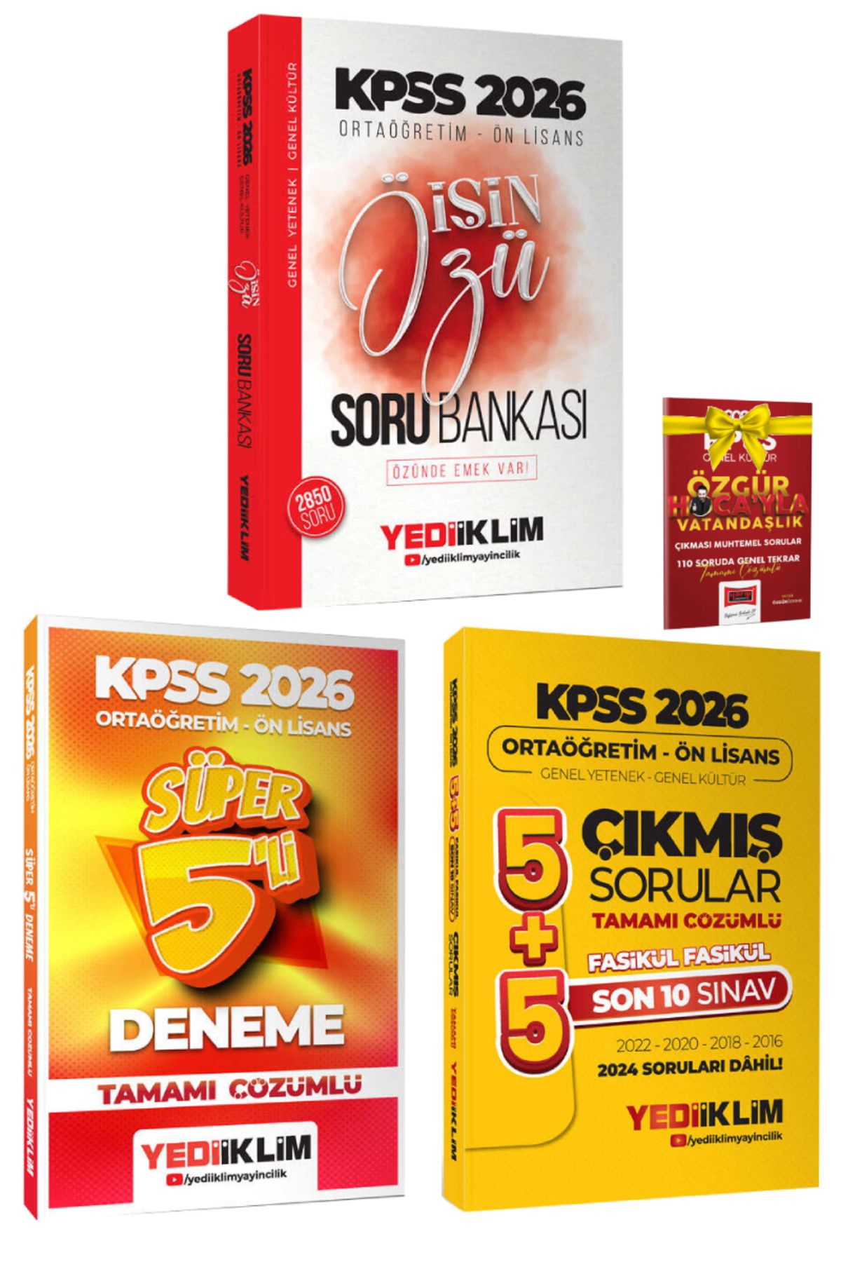 Yediiklim Yayınları 2026 Yediiklim Ortaöğretim Ön Lisans Soru Bankası+Ortaöğretim Ön Lisans Deneme+Çıkmış Sorular