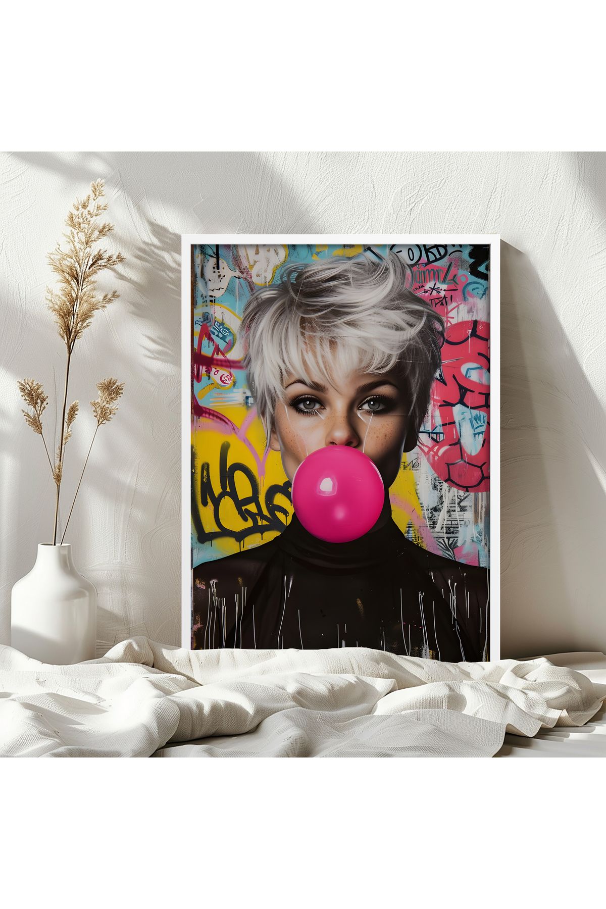 HOMEPACK Tekli Ahşap Çerçeveli Tablo Tek Parça Poster Tablo TK/EXCLUSIVE003