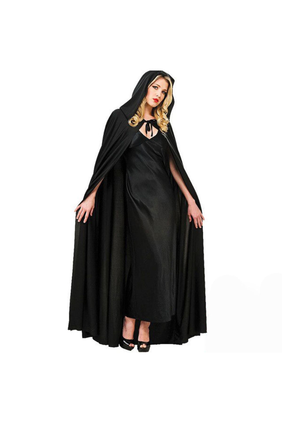 Yuba Avm NessiWorld Sİyah Yakalı Pelerin - Vampir Pelerin - Dracula Pelerin 90 cm