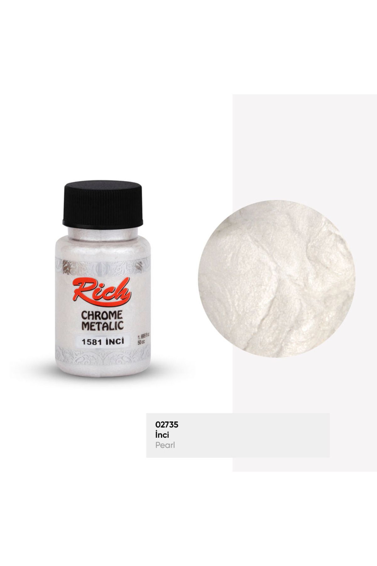 Rich Chrome Metalik Boya 50ml İNCİ 1581