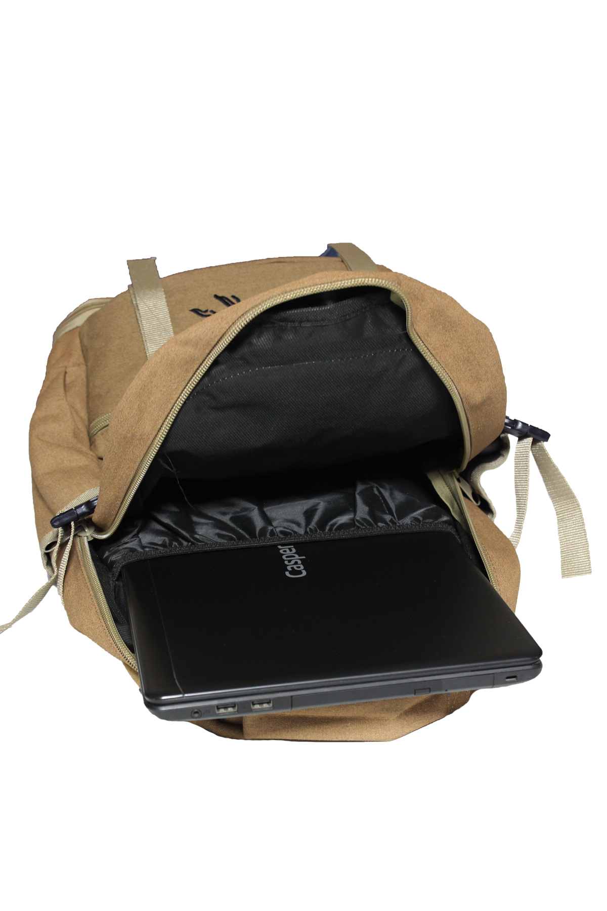 Strong Bag Unisex Körüklü Kanvas Kumaş Laptop Bölmeli Outdoor Sırt Çantası Dağcı Sırt Çantası Escp02 görsel 7