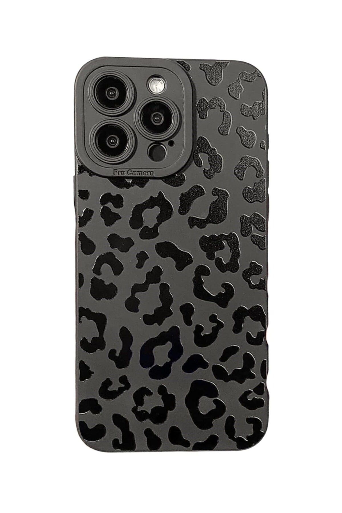 TEKNO İSTANBUL Siyah Leopar Desenliyle İPhone 16 Pro Max ile Uyumlu Kılıf