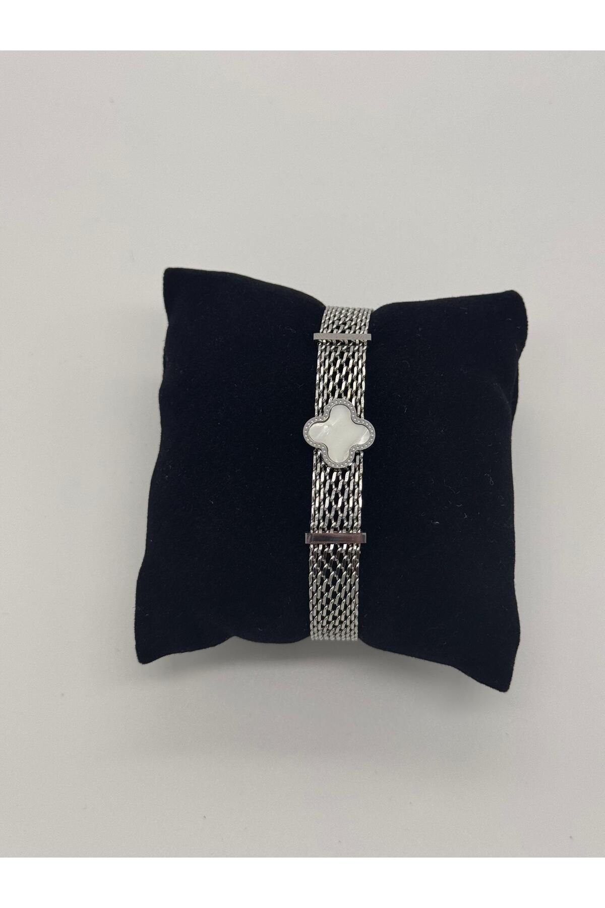 MODA KADIN TAŞLI ZARİF ÇELİK BİLEKLİK
