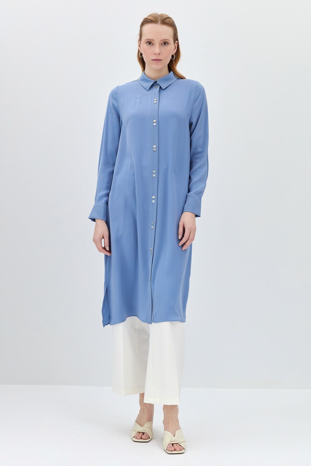 Nihan Basic Tunik Mavi