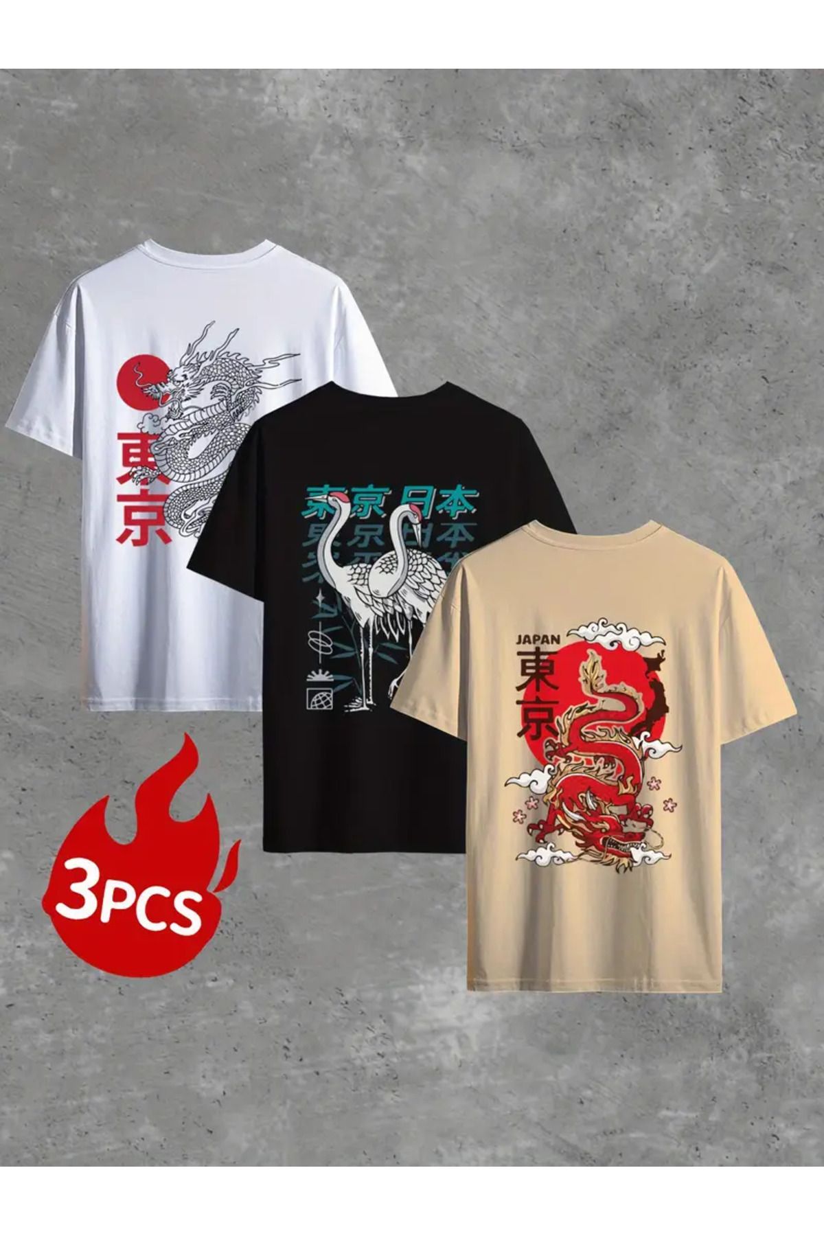 LUNAVISTA 3 Erkek Pamuklu Tişört - Yumuşak ve Rahat Yuvarlak Yaka Kısa Kollu, 3 Adet 1200 TL