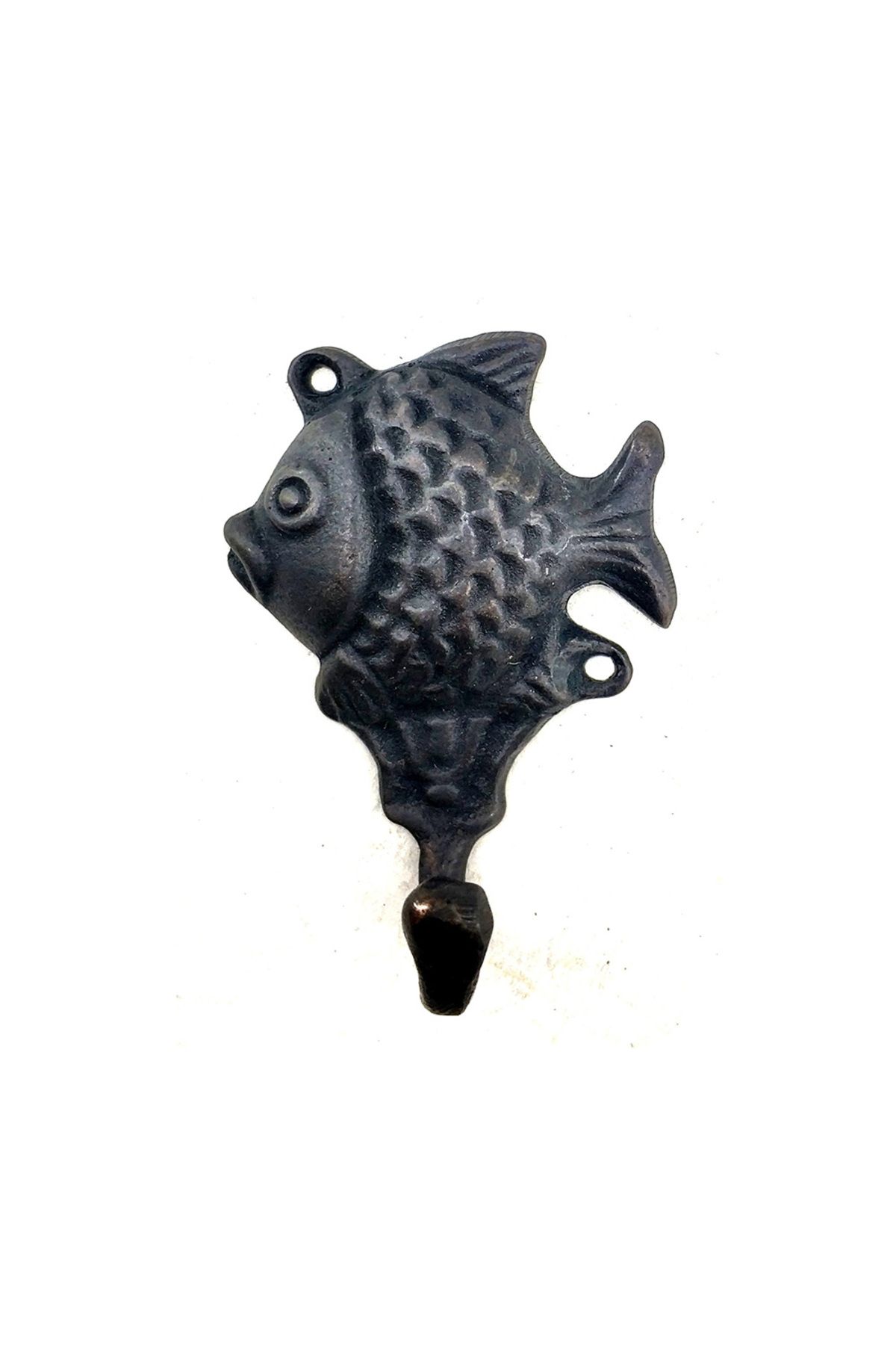 feifei Antika Tarz Dekoratif Pirinç Balık Figürlü Askı - 84X51Mm, Oksit