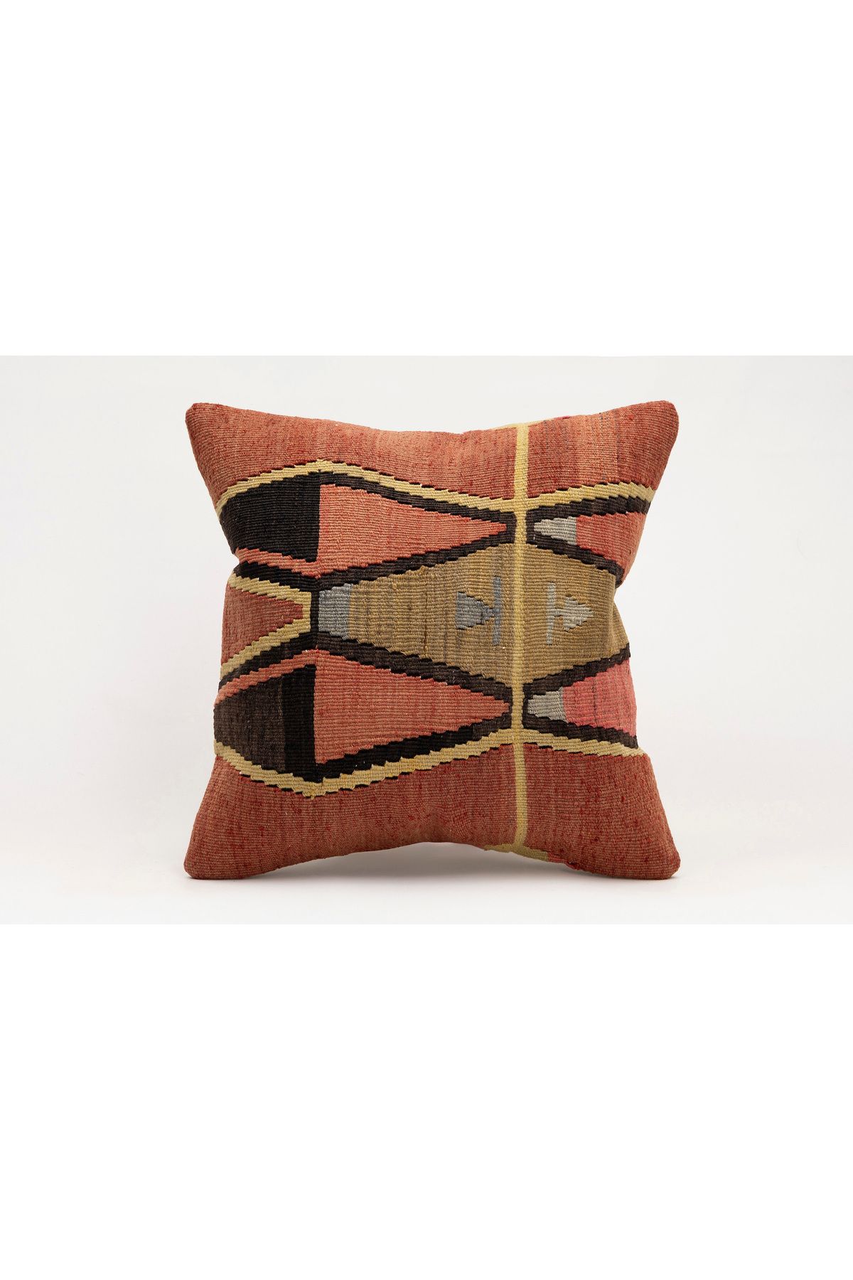 Kilim Whole Sale El Yapımı Kilim'den Yapılmış Vintage Kırlent Kılıfı, Yün, 40x40 Cm