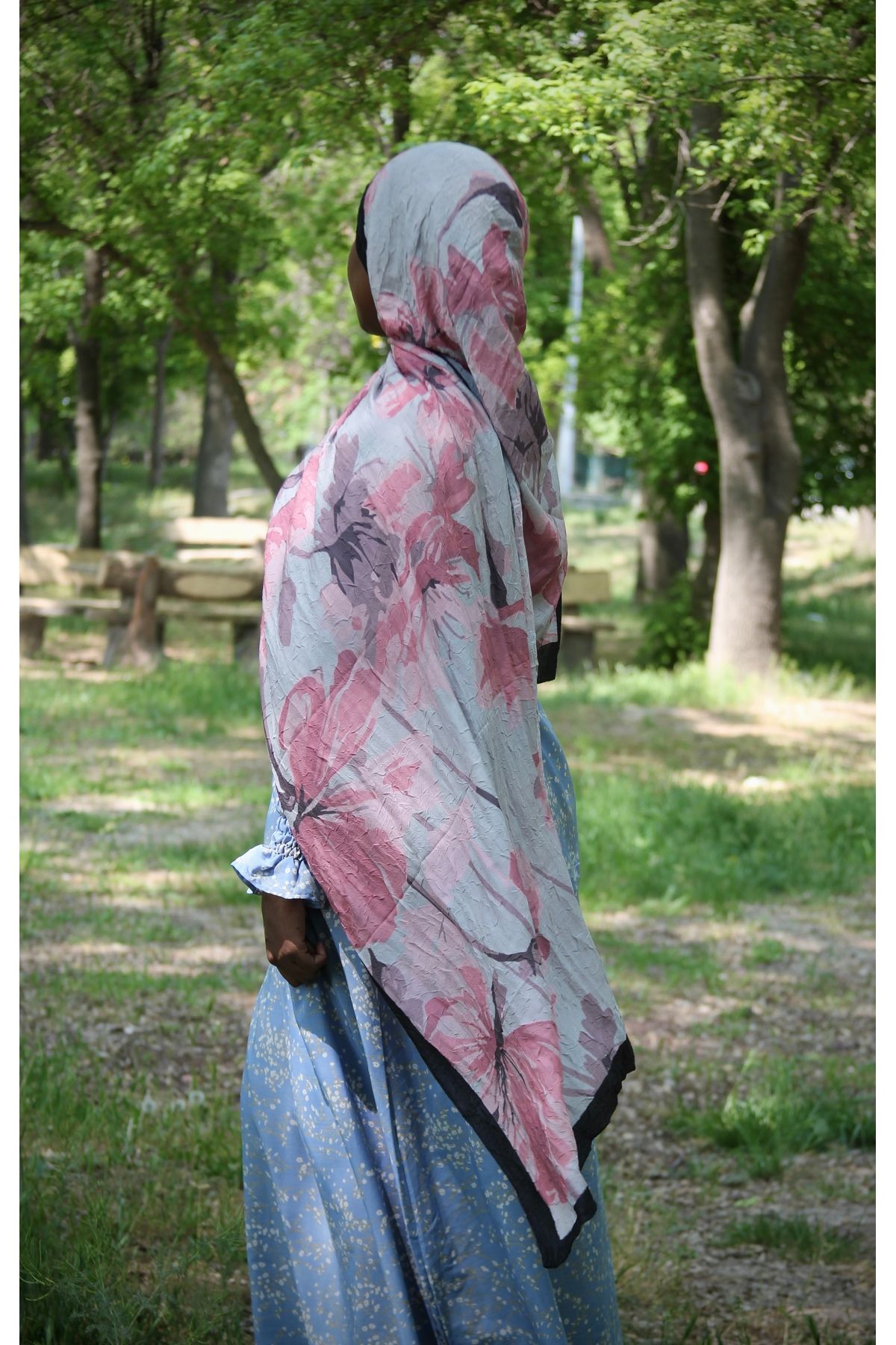 SARA SCARFS RAPSODİ DESEN BAMBU ŞAL