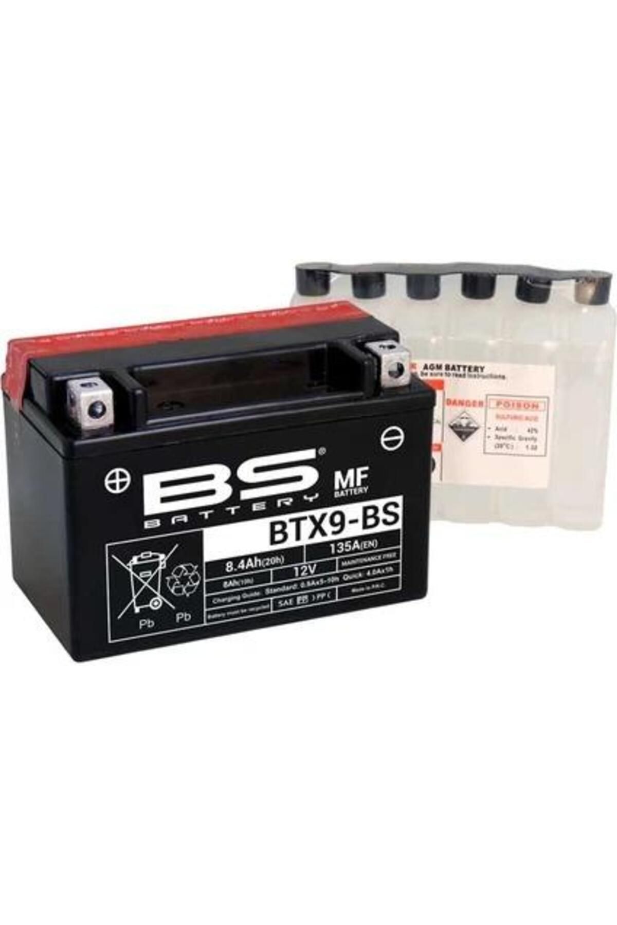 Ybs BS Battery BTX9-BS Motosiklet Akü