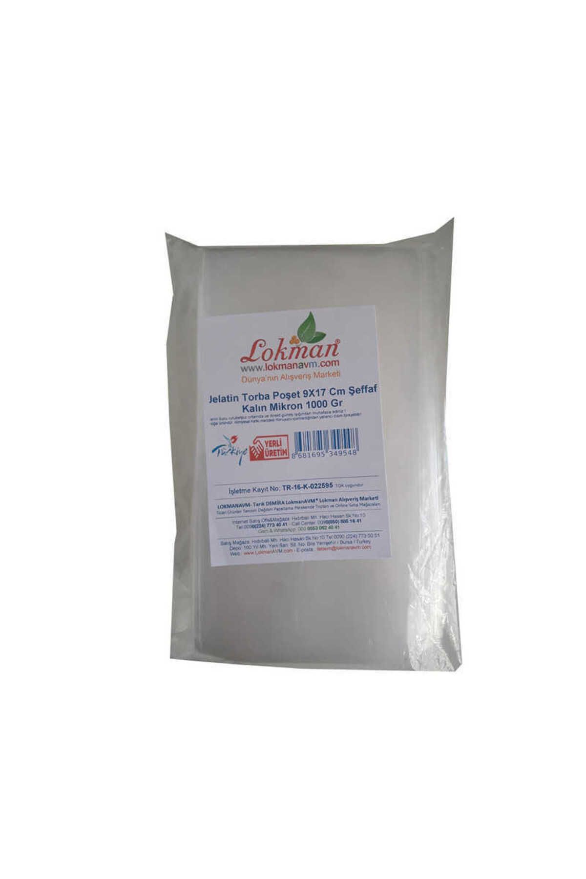 Modafiks Jelatin Torba Poşet 9X17 Cm Şeffaf Kalın Mikron 1000 Gr 1 Paket