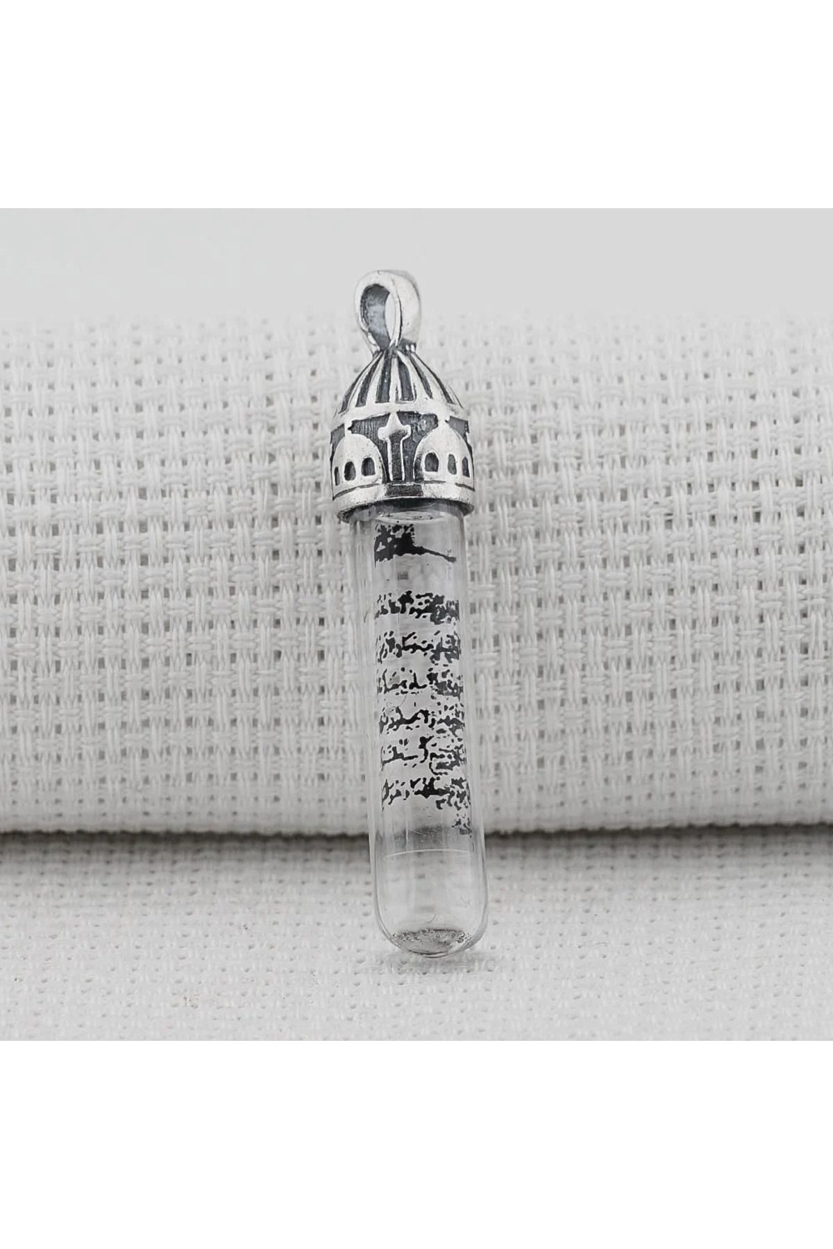 shop Cam Tüp Cevşen Dua Kabi 925 Ayar Gümüş Erkek Kolye Ucu