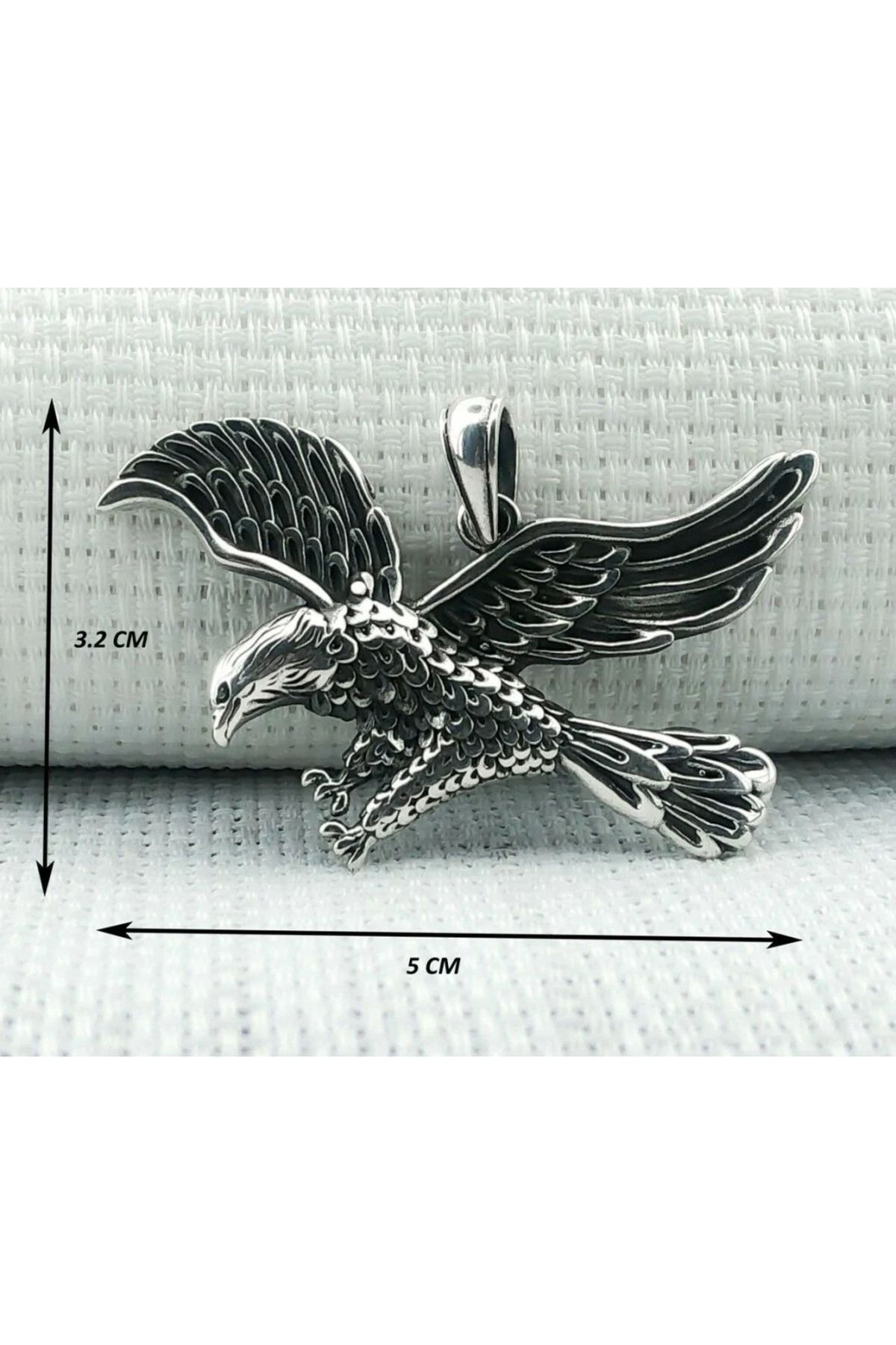 shop Kartal Tasarımlı 925 Ayar Gümüş Erkek Kolye