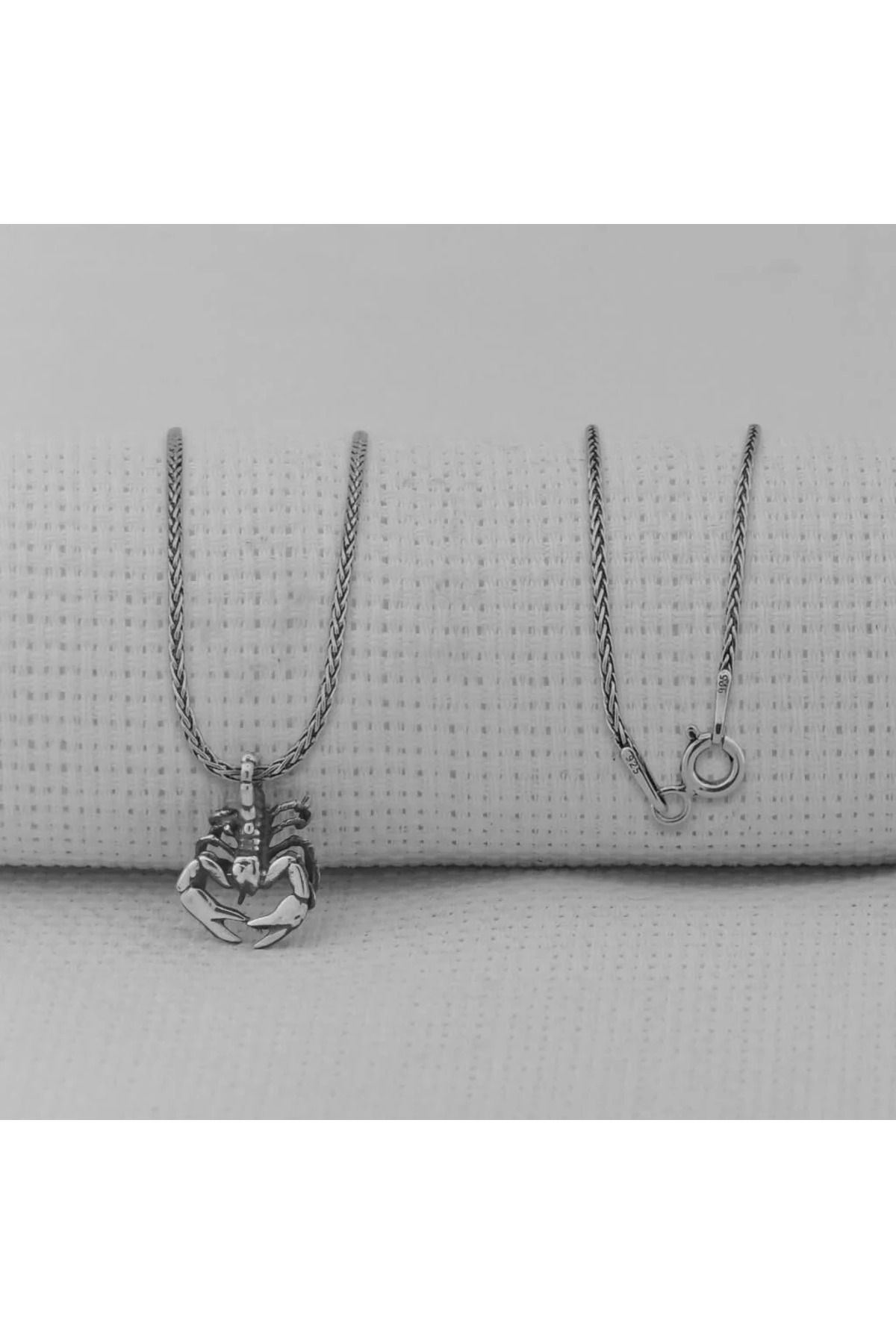 shop Akrep Kesim 925 Ayar Gümüş Erkek Kolye