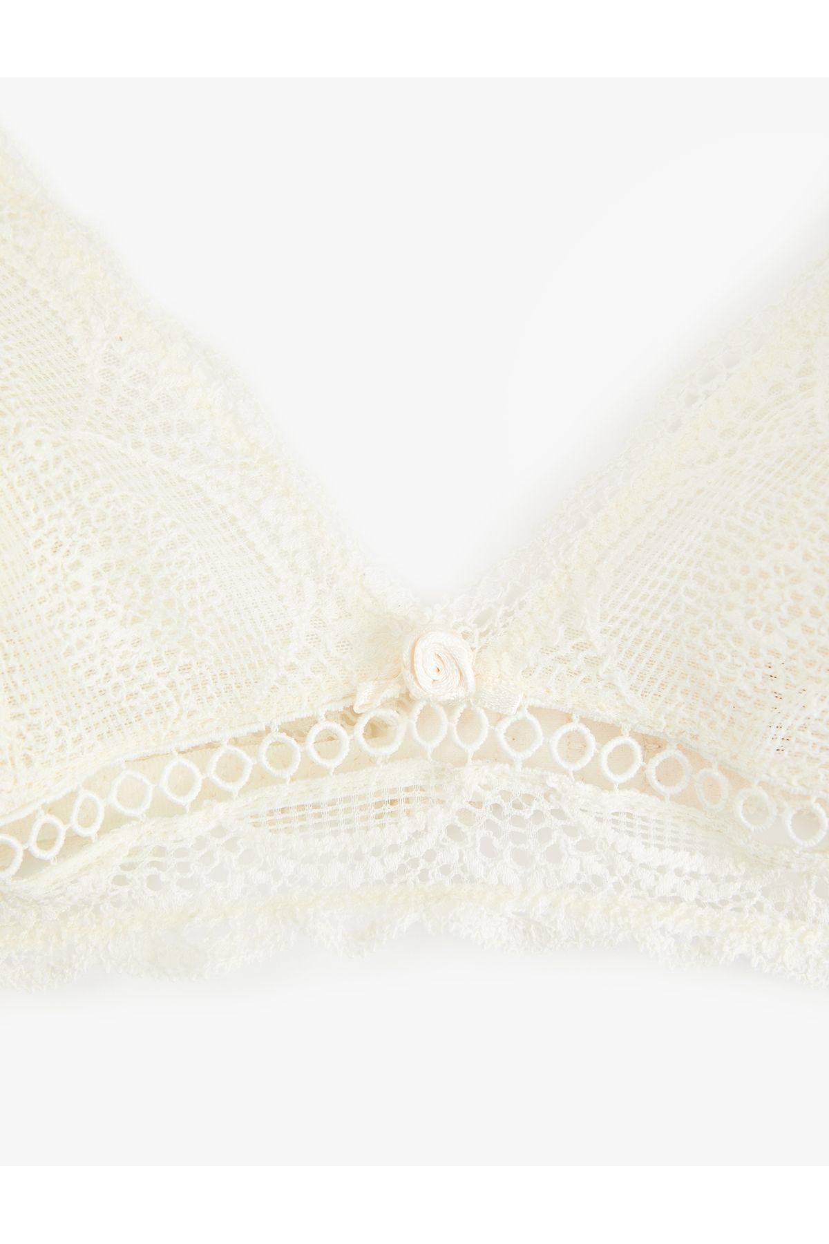 Koton-Unpadded Lace Bralet Bra Without Underwire 3