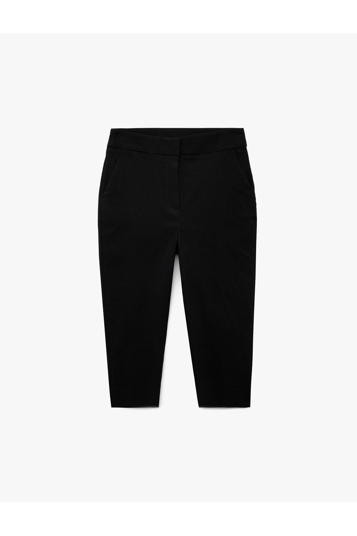 Koton Viskon Kumaş Slim Fit Cepli Capri Pantolon