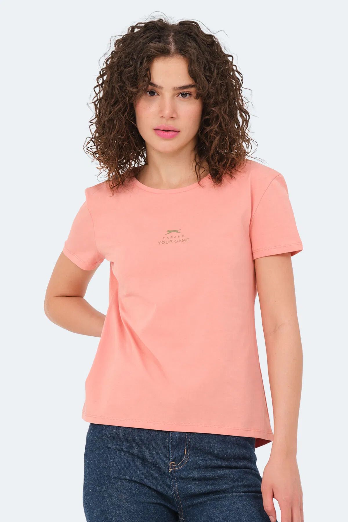 Slazenger VIRAJ Kadın Tişört SOMON RENK