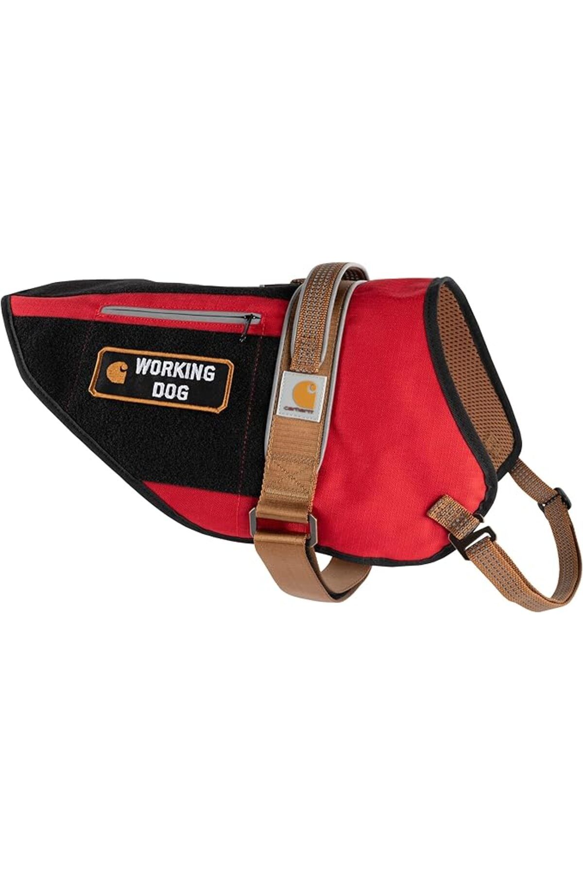 Orqinel Carhartt Evcil Hayvan Yelekleri, Naylon Yırtılmaz Servis Köpek Koşumu, S, Yüksek Riskli Kırmızı/Carh