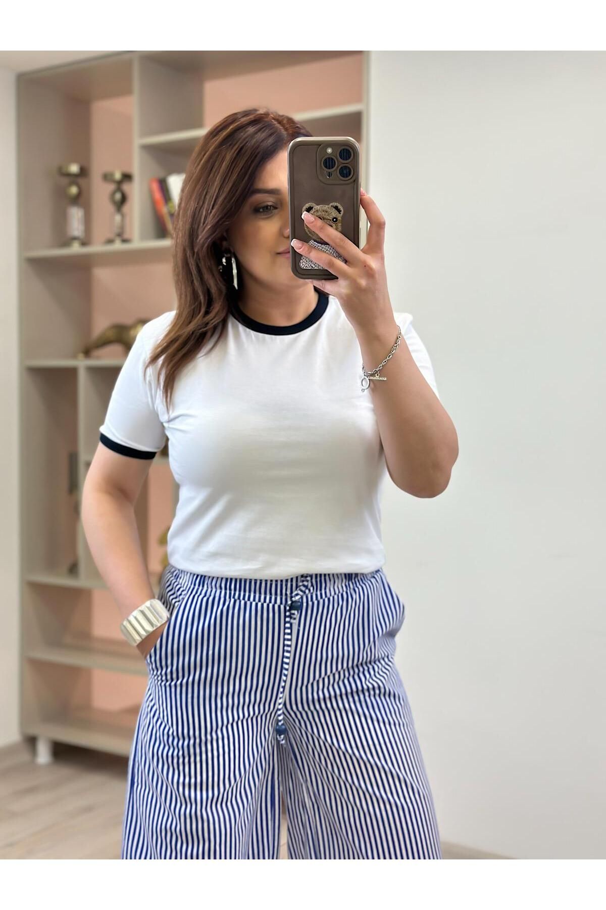 MELTEM TUĞAN Çift Görünümlü Tshirt BEYAZ