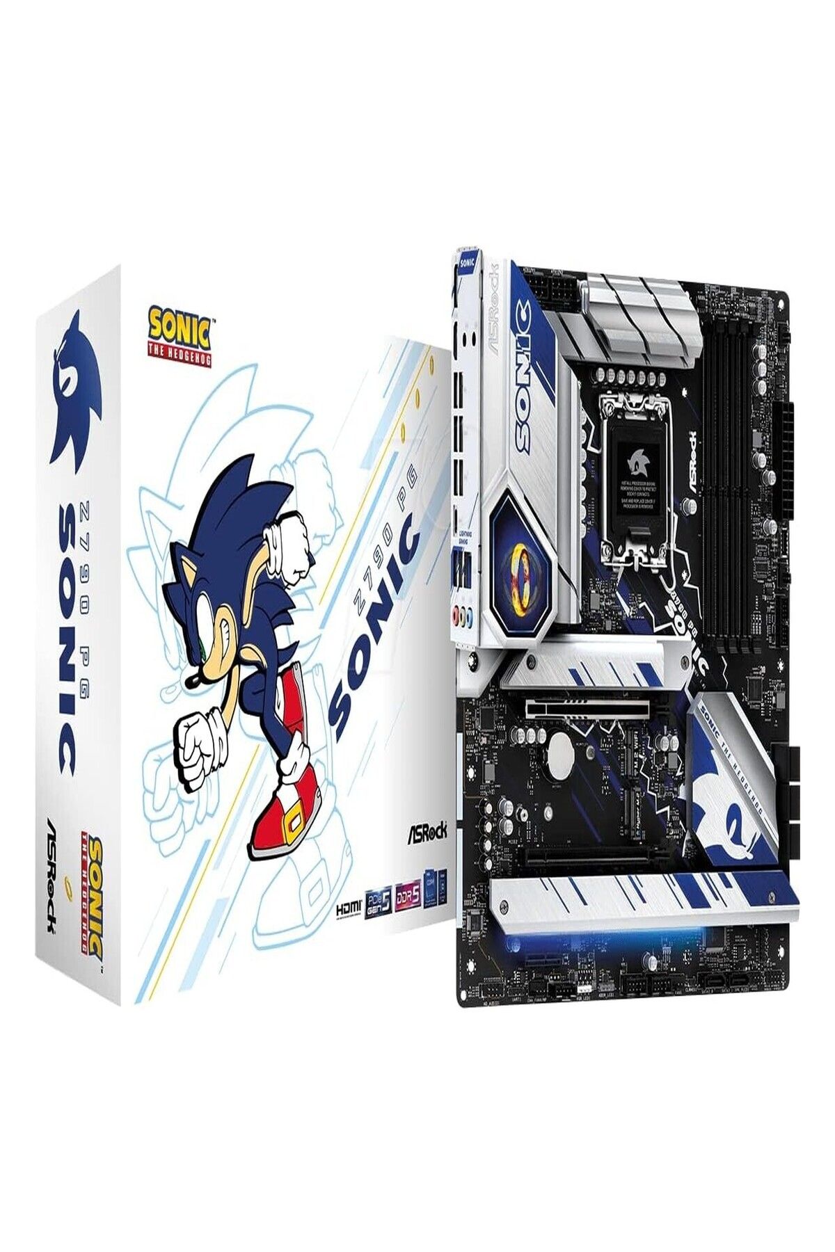 ASROCK Z790 Phantom Gaming Sonic RGB ATX Anakart Intel LGA1700, DD5, 5x M.2 SSD, 8K 60Hz, USB Type-C