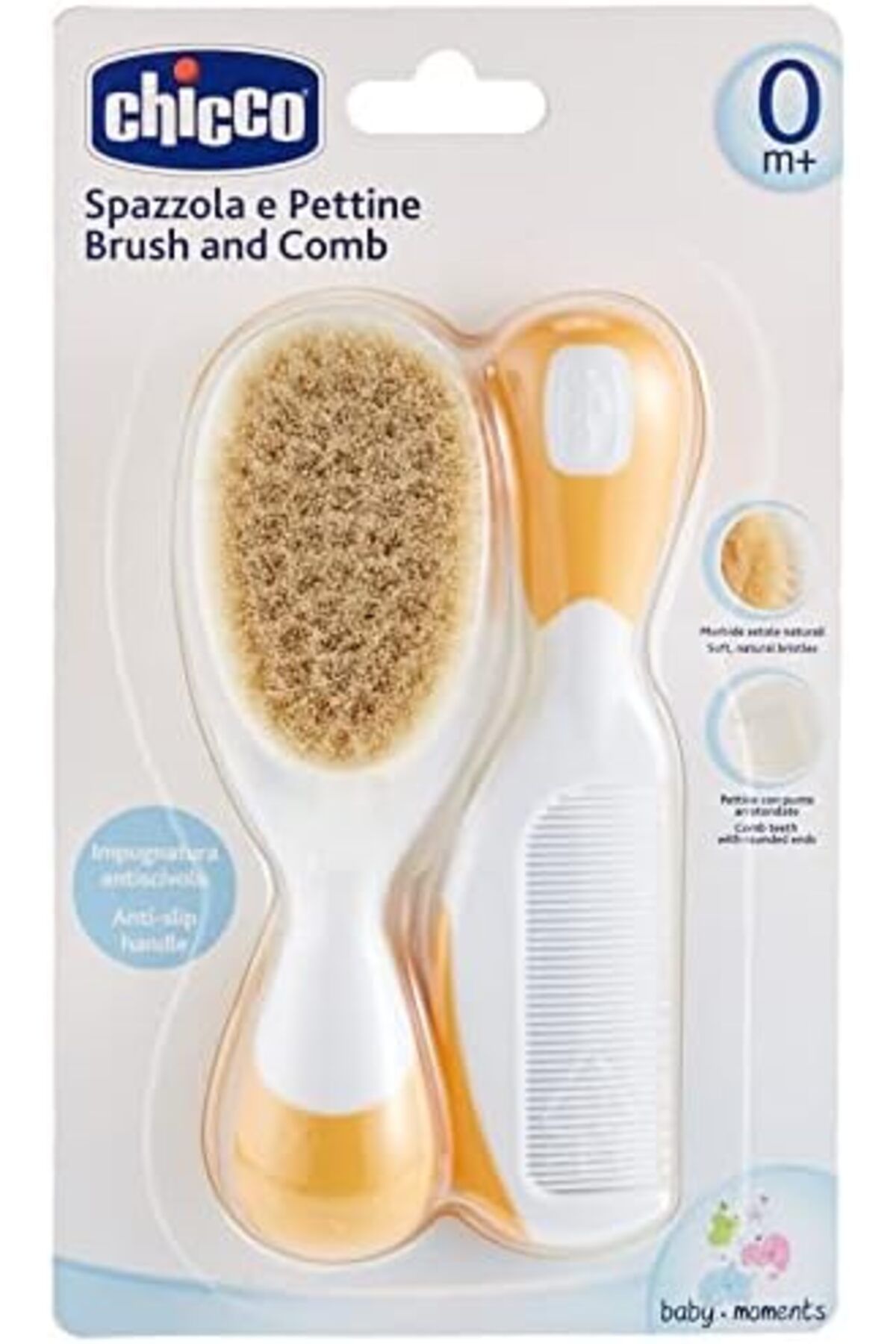 Chicco-Chicco Brush and Comb 0m+, Orange 2