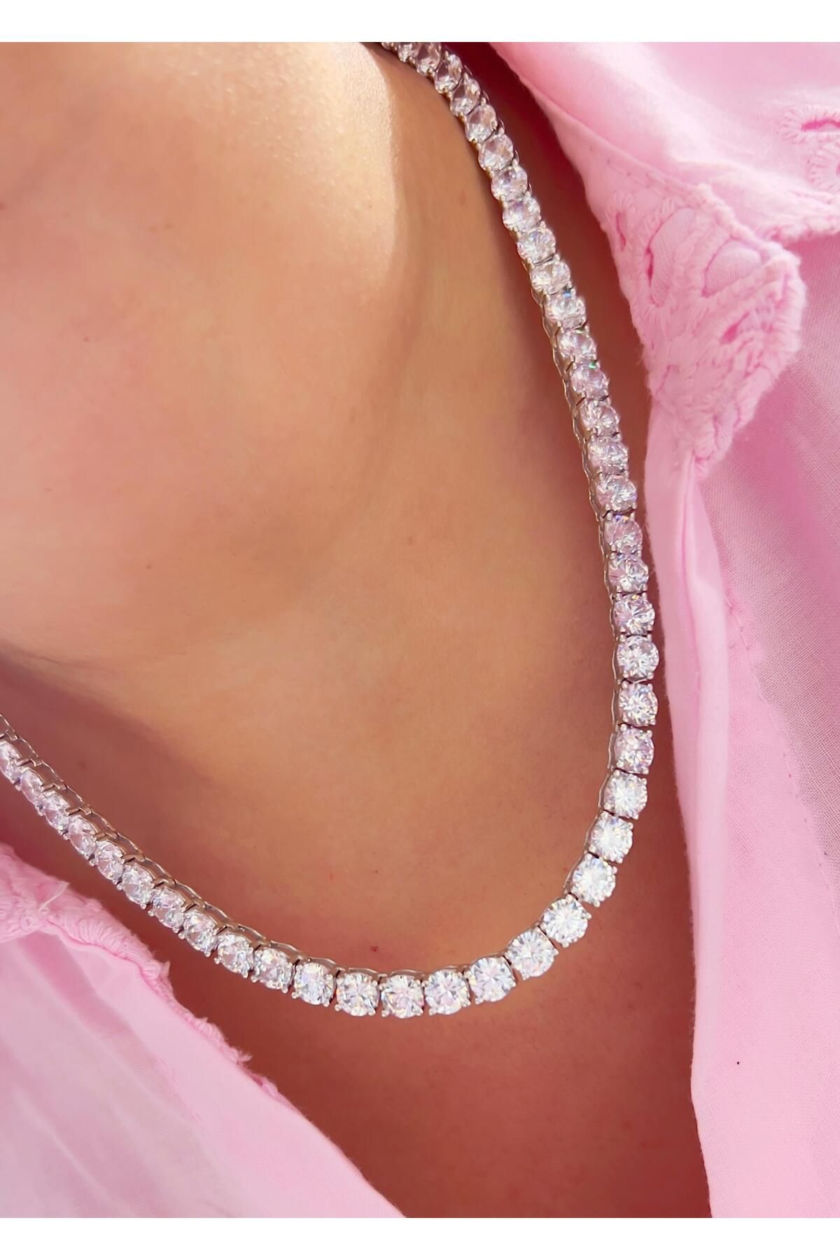 Defne Silver 5 mm 45 cm Suyolu Kolye