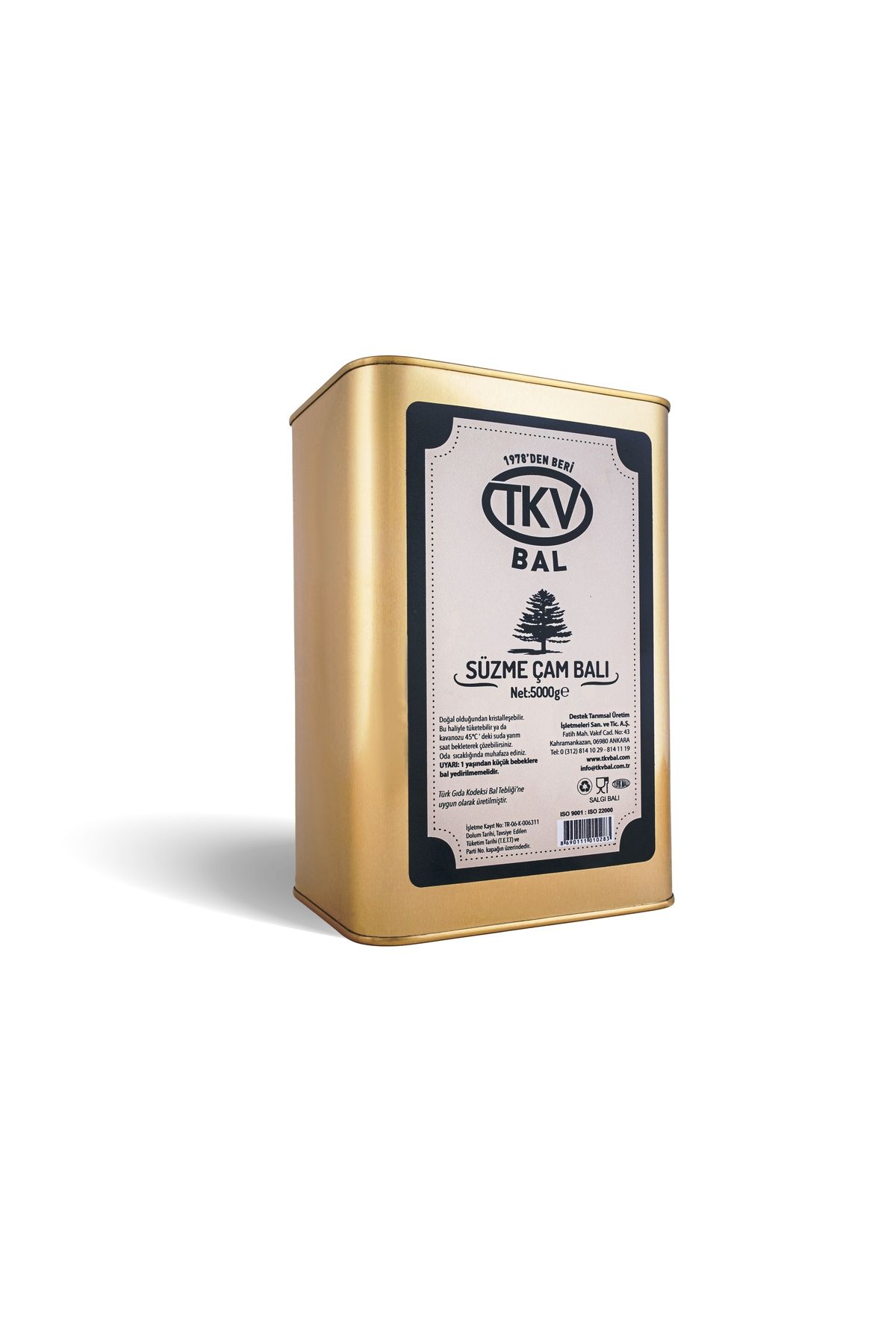 TKV Bal Süzme Çam Balı (5 Kg)