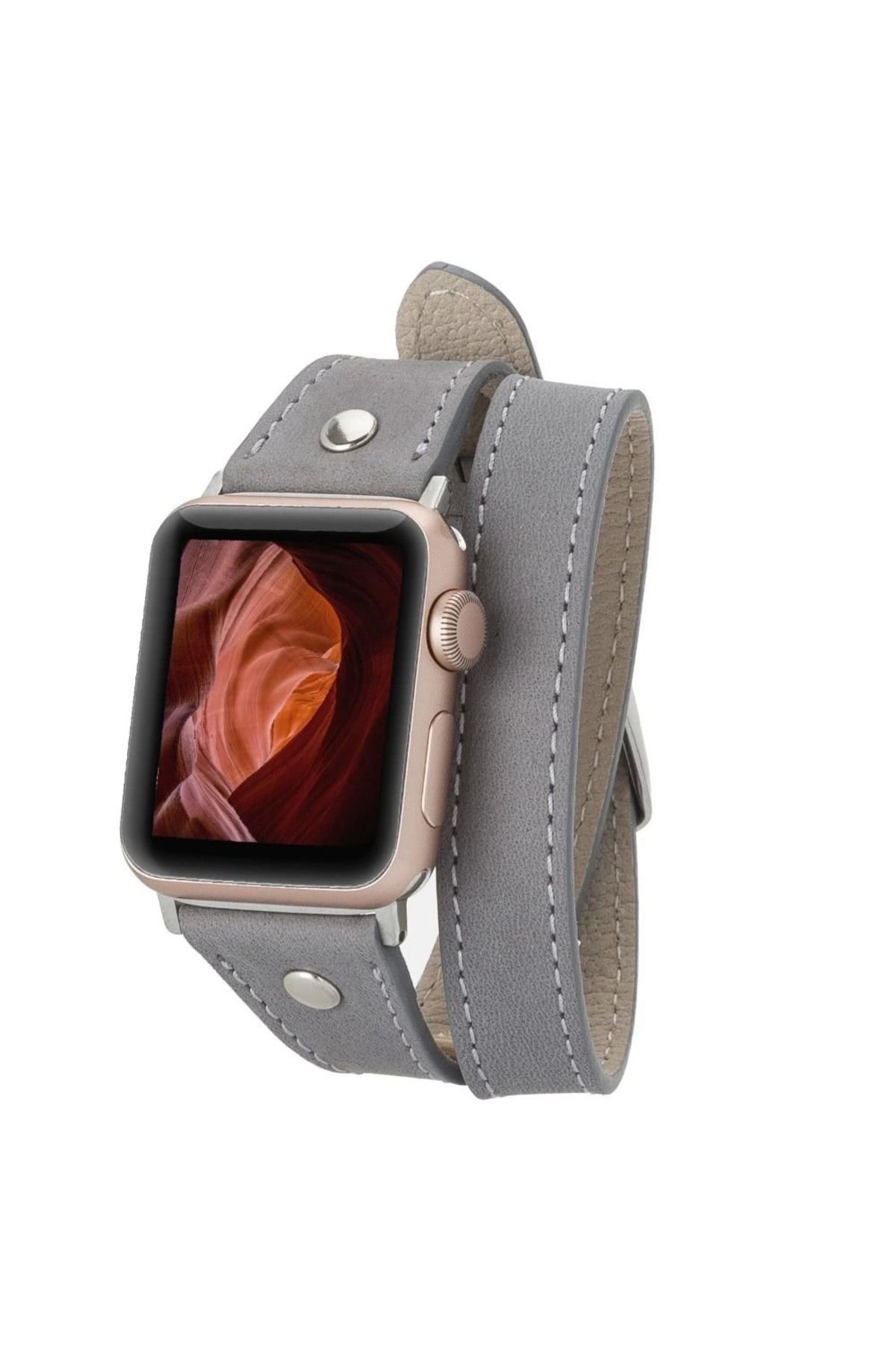 Emperium Apple Watch Uyumlu Deri Kordon 42-44-45mm Slim DT STRST9