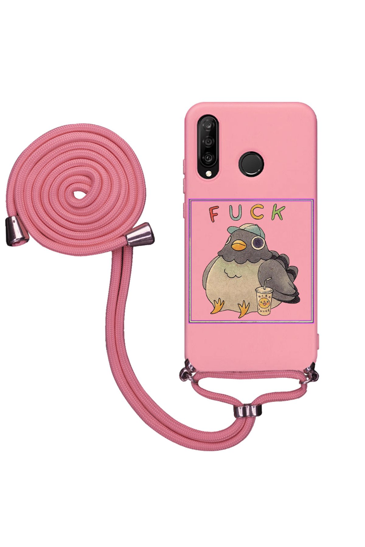 Royaleks P30 Lite uyumlu İpli Lansman Kılıf - Fuck