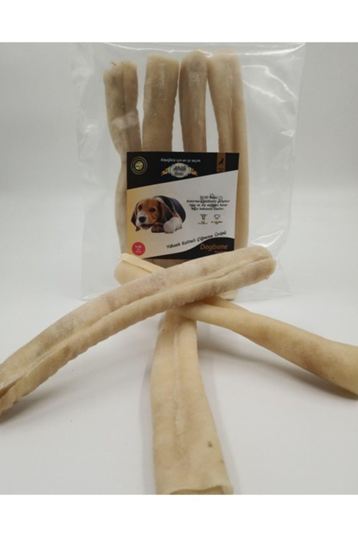 Ans Köpekler Için Çiğneme Kemiği Dana Deri 22 Cm 4'lü