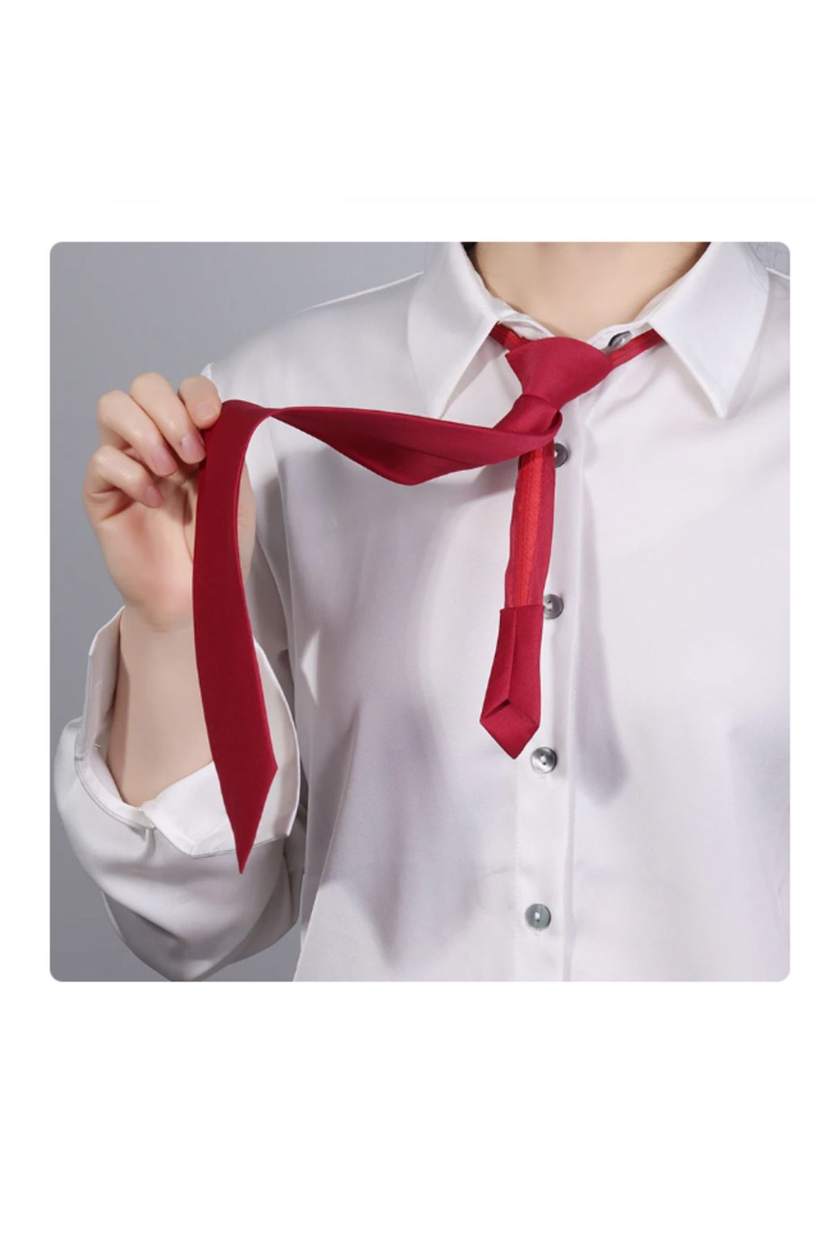 OEM-Unisex Red Tie, 42 CM 2