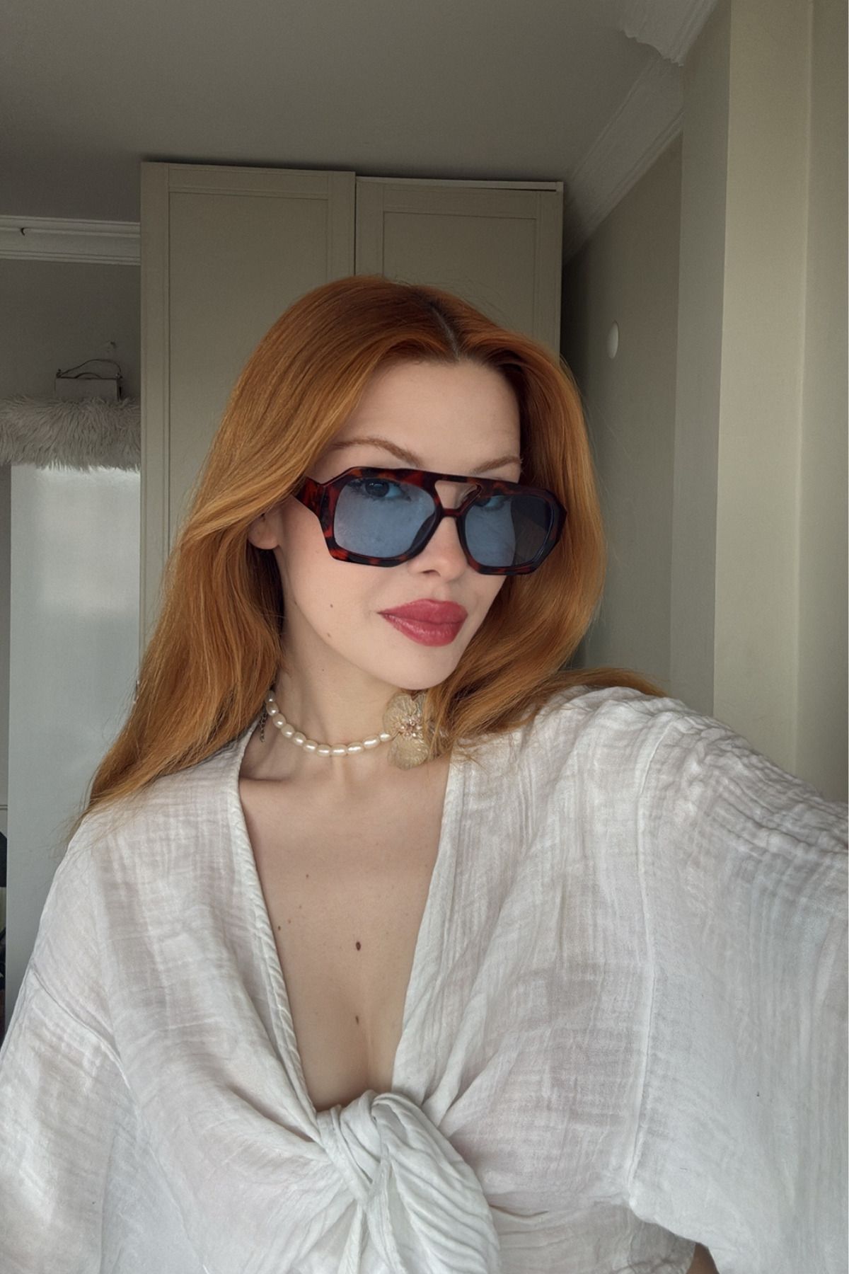 FALAN EYEWEAR Tunny Kadın Güneş Gözlüğü Leopar Mavi