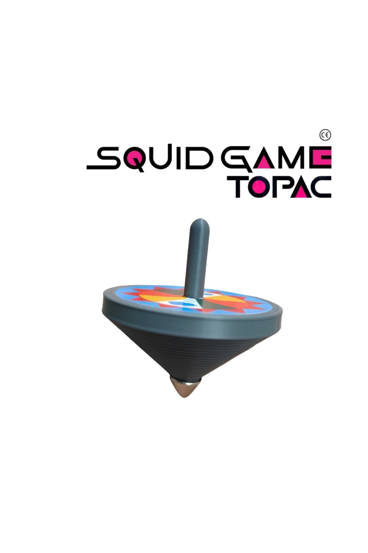 Kallavi Oyun Squid Game Topaç Metal Uçlu Kırılmaz Tasarım Squid Game 2 Plastik