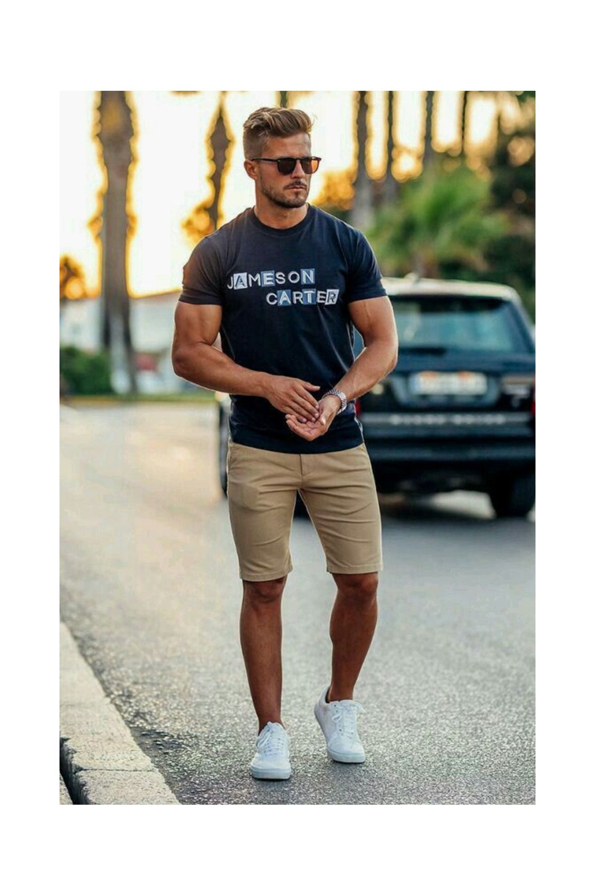 Le'sluette shadow of style Regular Fit Açık Kahverengi Erkek Kot Şort