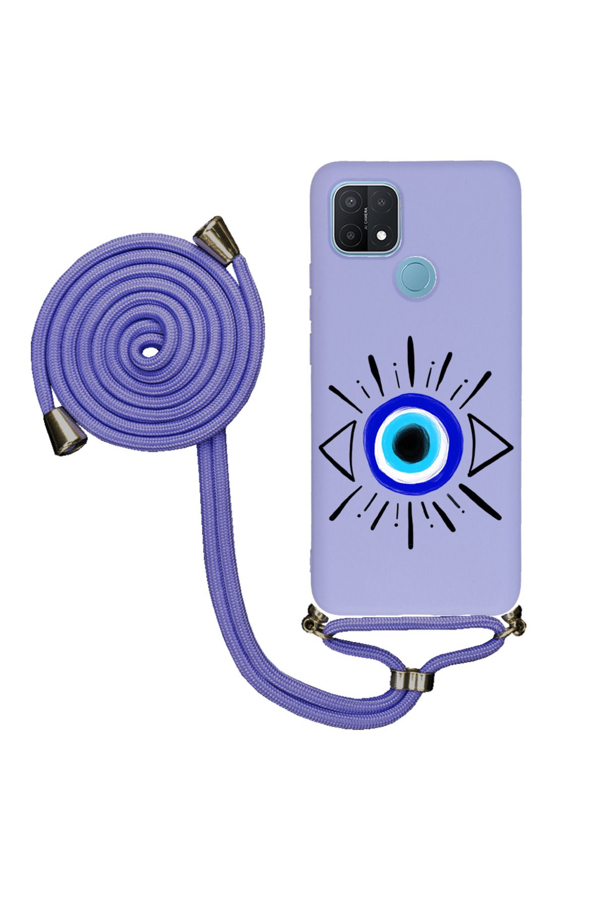 Royaleks Oppo A15s İpli Lansman Kılıf - Eyes 2