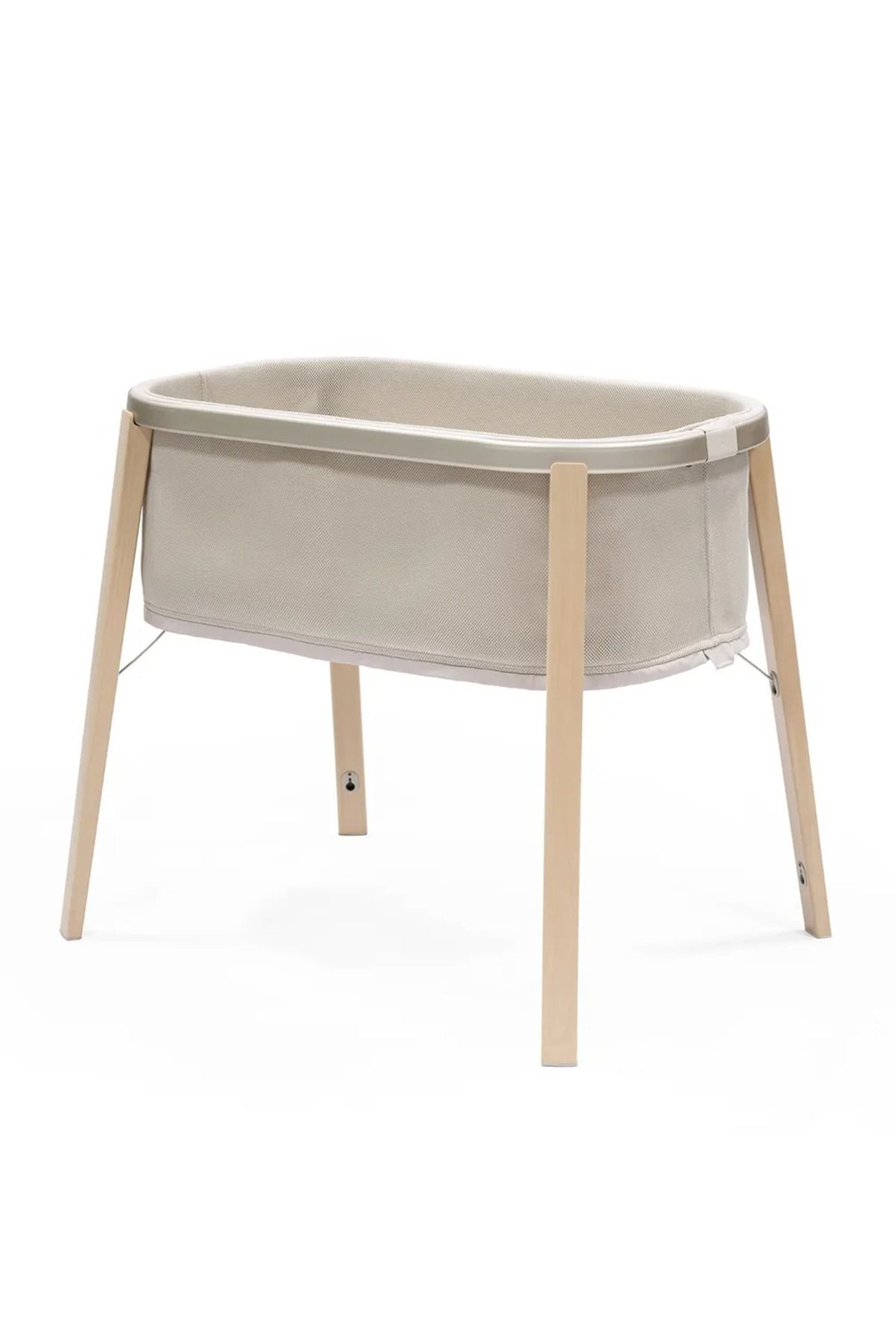Stokke Snoozi Bassinet Sandy Beige, Ayarlanabilir Yükseklikli Nefes Alabilir Beşik