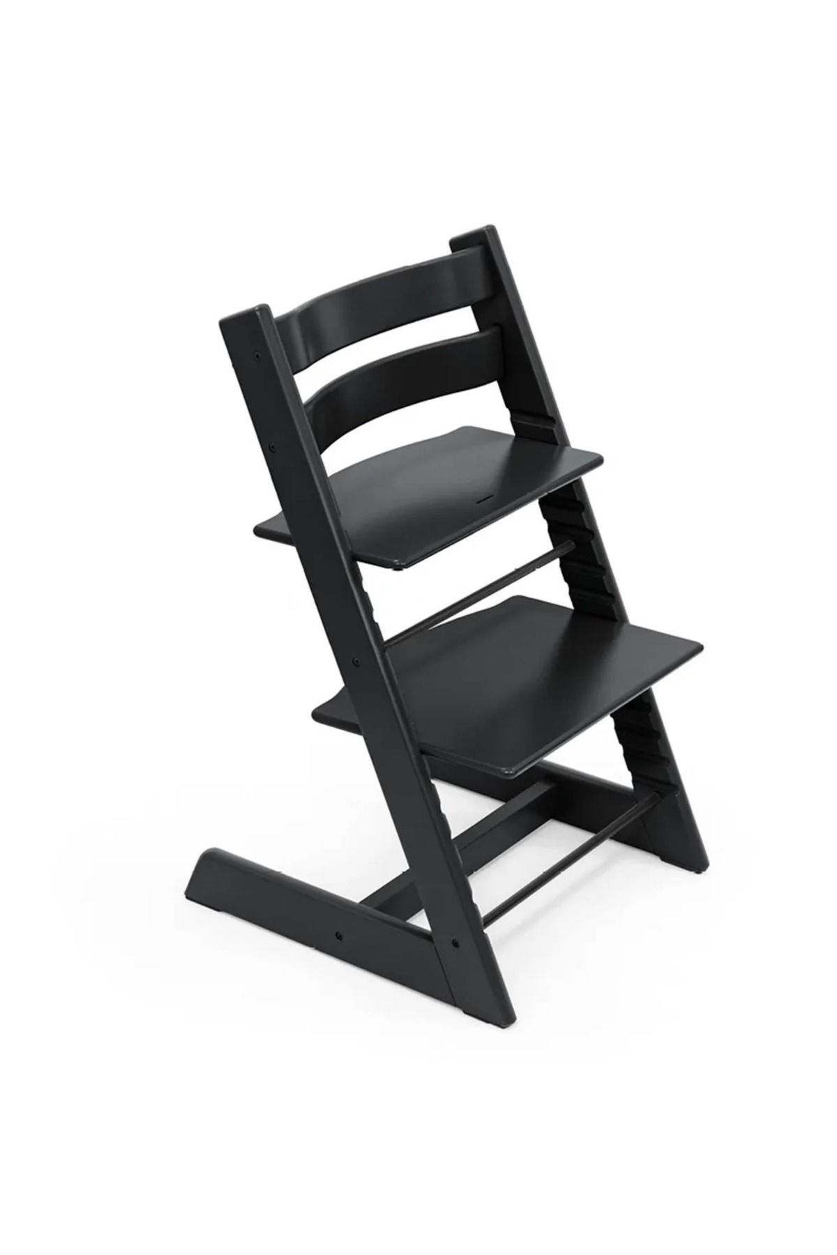 Stokke Tripp Trapp Chair Black Ayarlanabilir Ergonomik Ahşap Sandalye, Uzun Ömürlü Kullanım