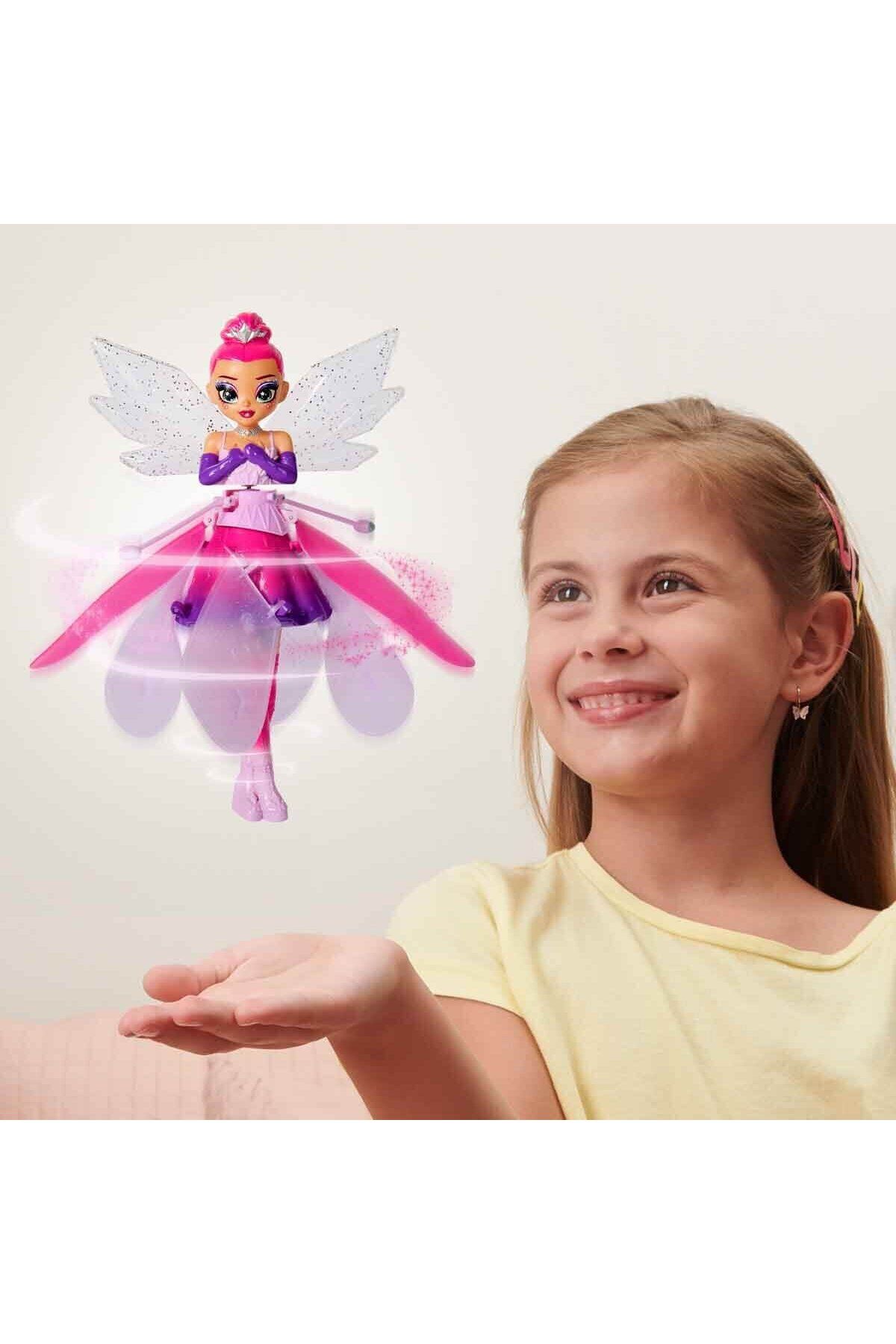 Muhcu Home Çocuklar İçin Eğlenceli Pembe İnteraktif Sihirli Sensörlü Uçan Peri Bebek Oyuncak