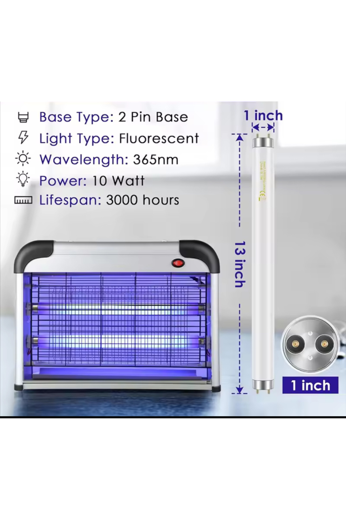 Voground 2x15wsinek Öldürücü Yüksek Etklili Zincir Askılı Sinek Kovar Çevre Dostu