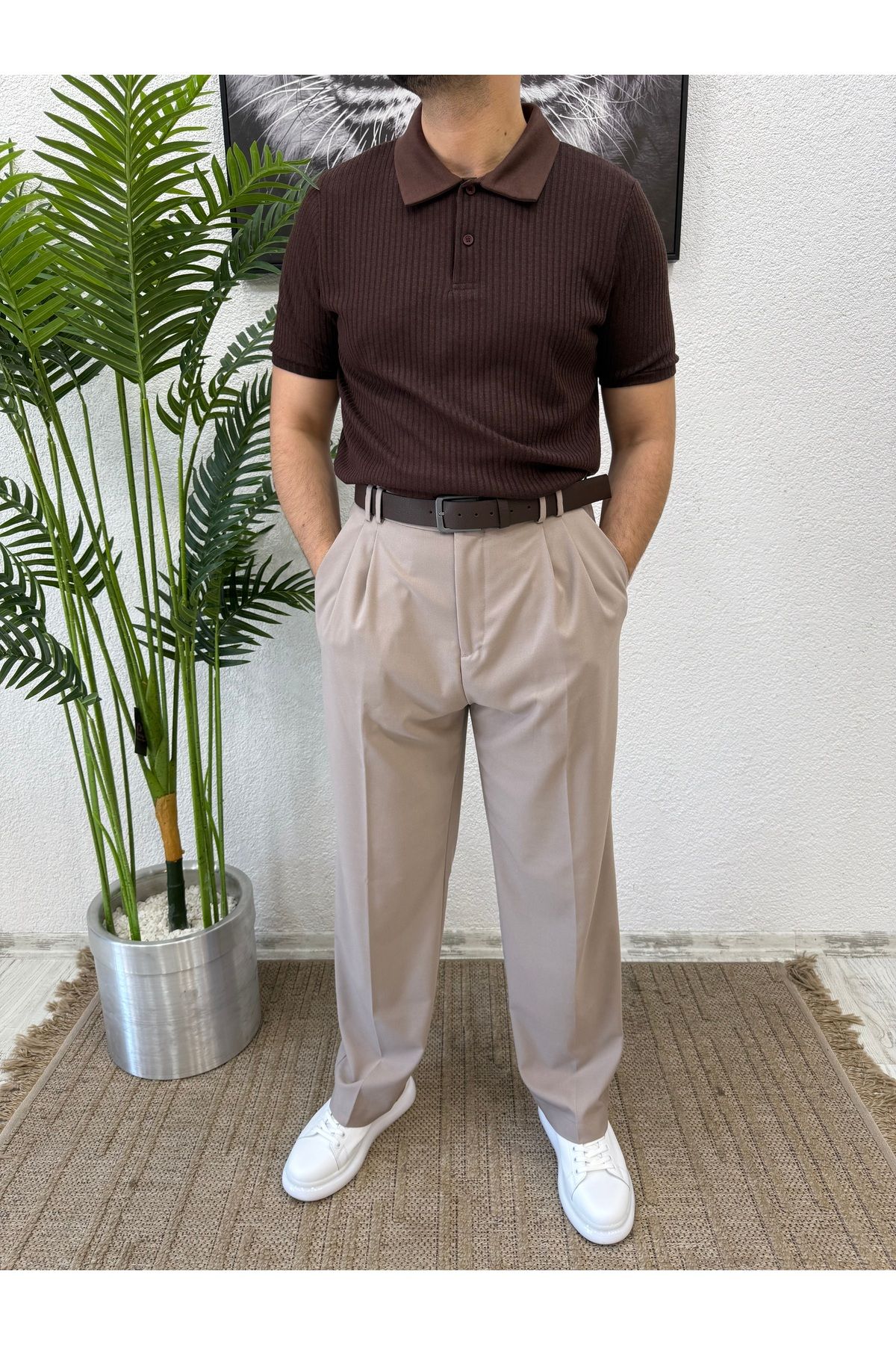 Yubacollection YUBACOLLECTİON BAGGY KUMAŞ PANTOLON