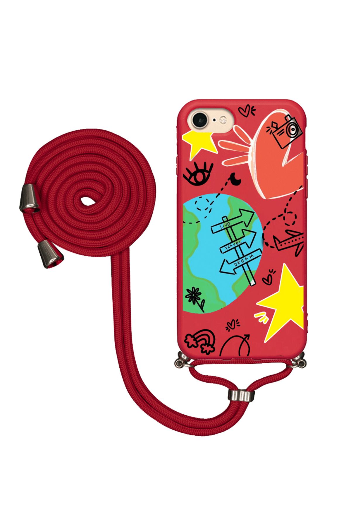 Royaleks iPhone 7 İpli Lansman Kılıf - World