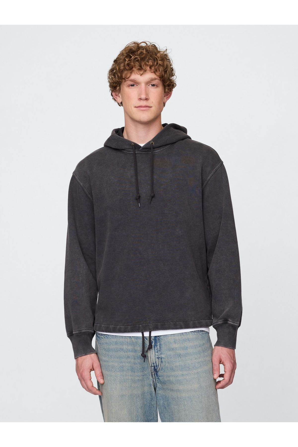 GAP Erkek Siyah Gap Logo Sweatshirt
