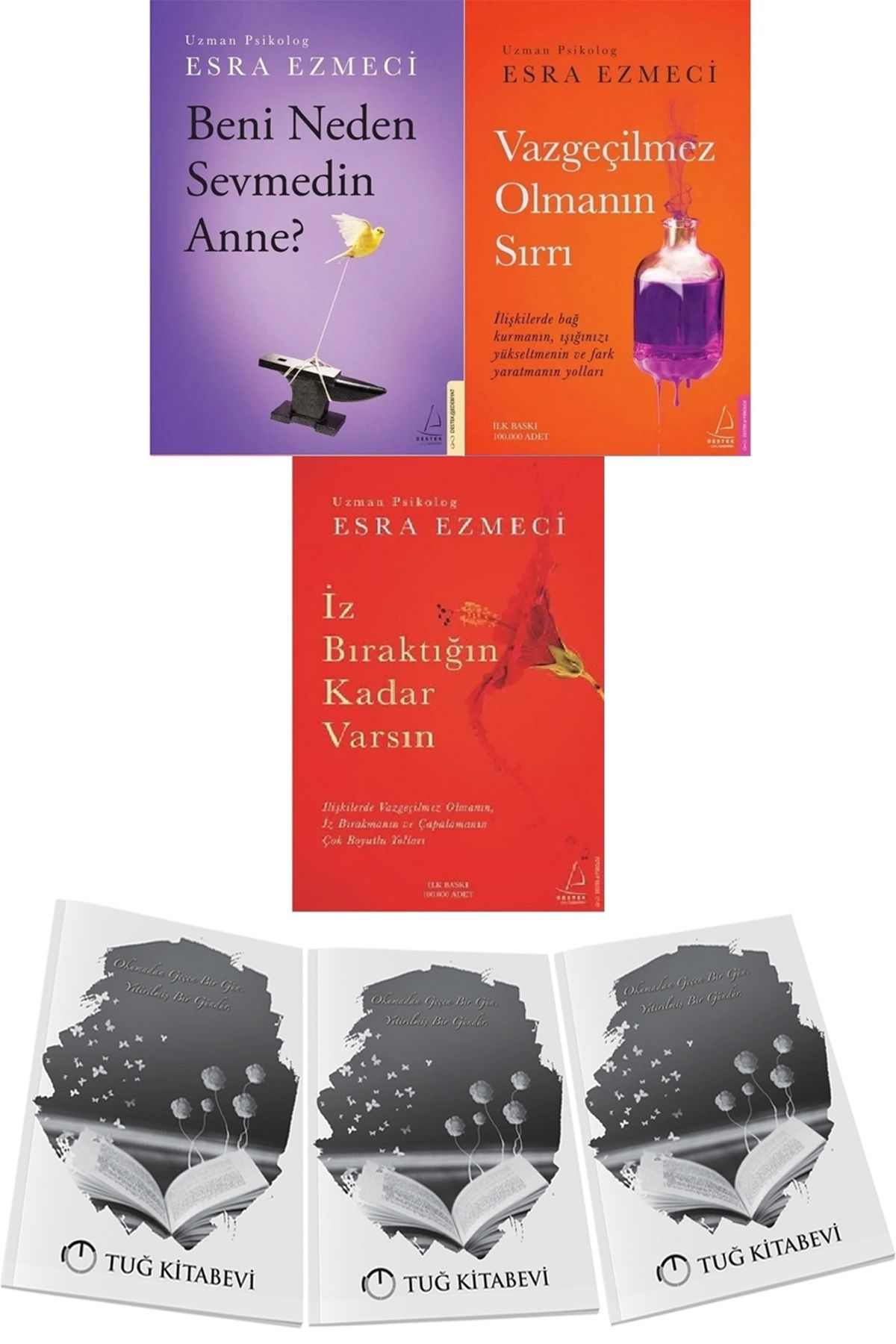 Destek Yayınları Vazgeçilmez Olmanın Sırrı-İz Bıraktığın Kadar Varsın-Beni Neden Sevmedin Anne? Esra Ezmeci