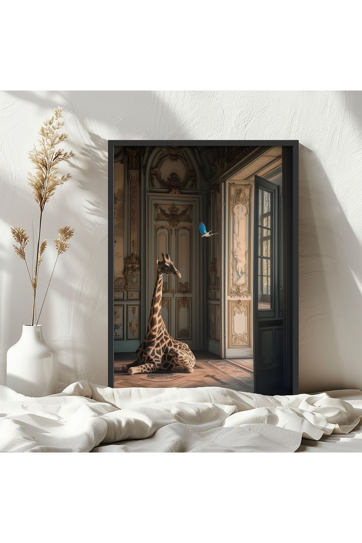 HOMEPACK Tekli Ahşap Çerçeveli Tablo Tek Parça Poster Tablo TK/EXCLUSIVE007