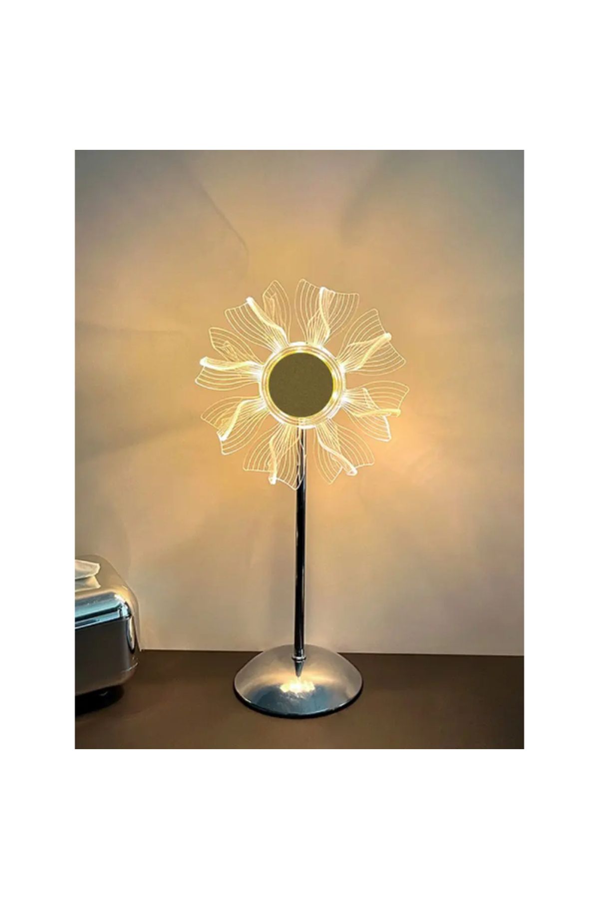 COLLECTİON Şık Çiçek Tasarımlı LED Masa Lambası