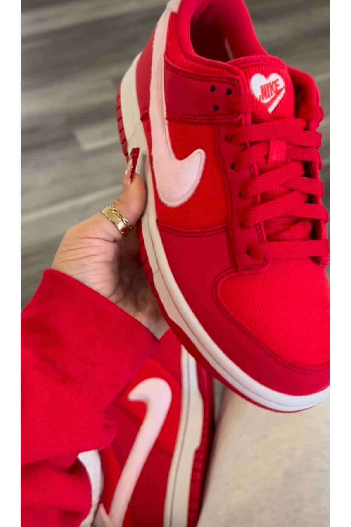 Nike Dunk Low Valentine's Day Sneaker Ayakkabı (Kırmızı)