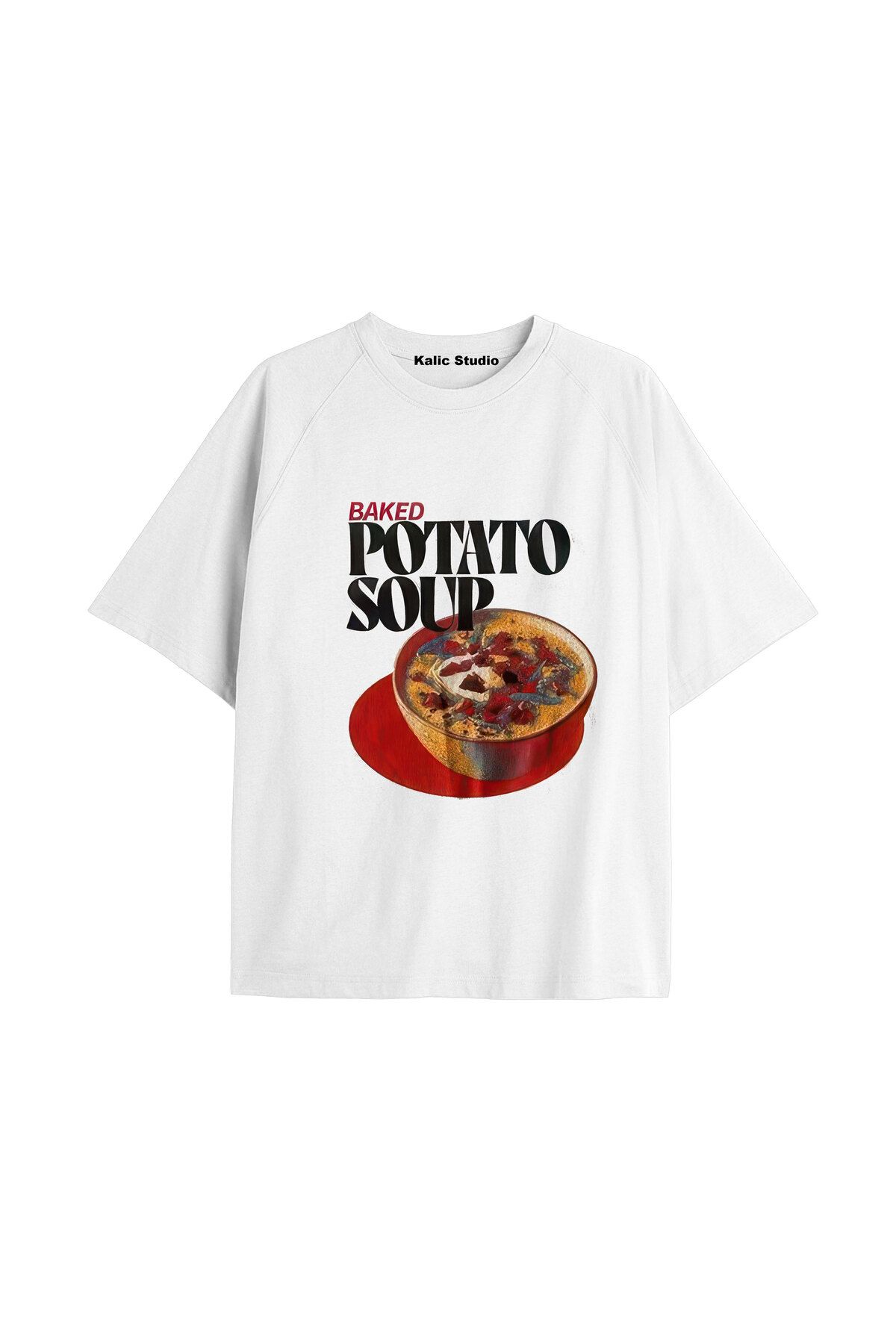 Kalic Studio Y2k vintage Pickles Baskılı Beyaz T-shirt KOD 195