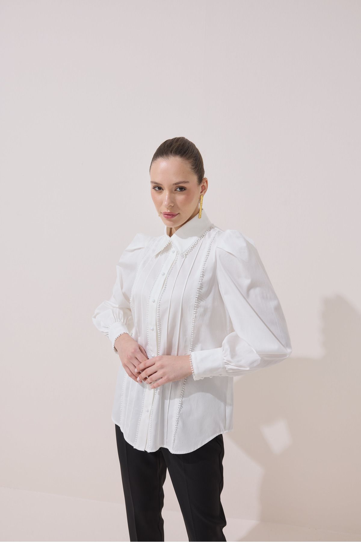 NUR KALAY COLLECTION FİSTOLU GÖMLEK