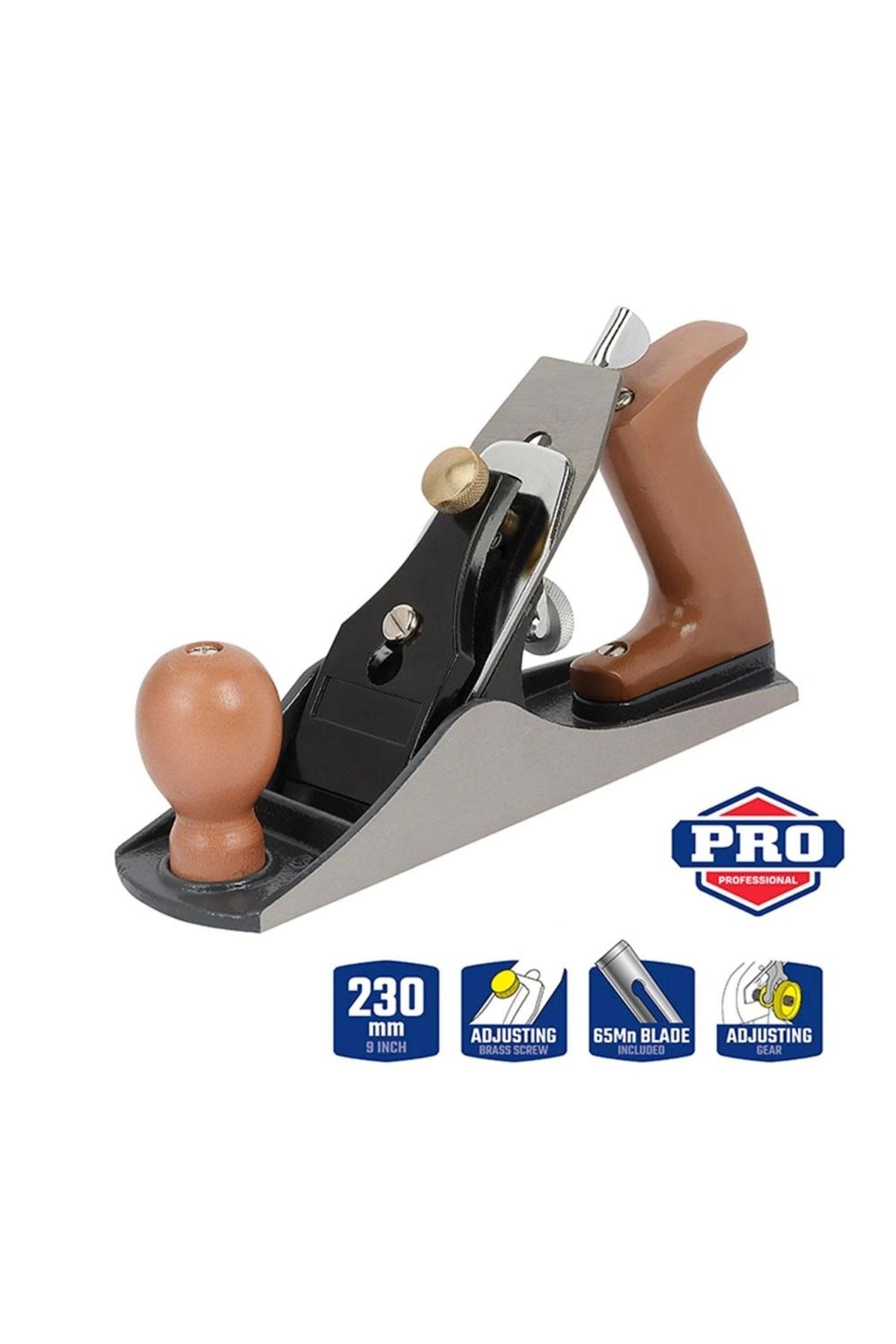 ShopNova WORKPRO WP252001 230MM Ahşap Saplı Profesyonel Marangoz Ahşap Rendesi