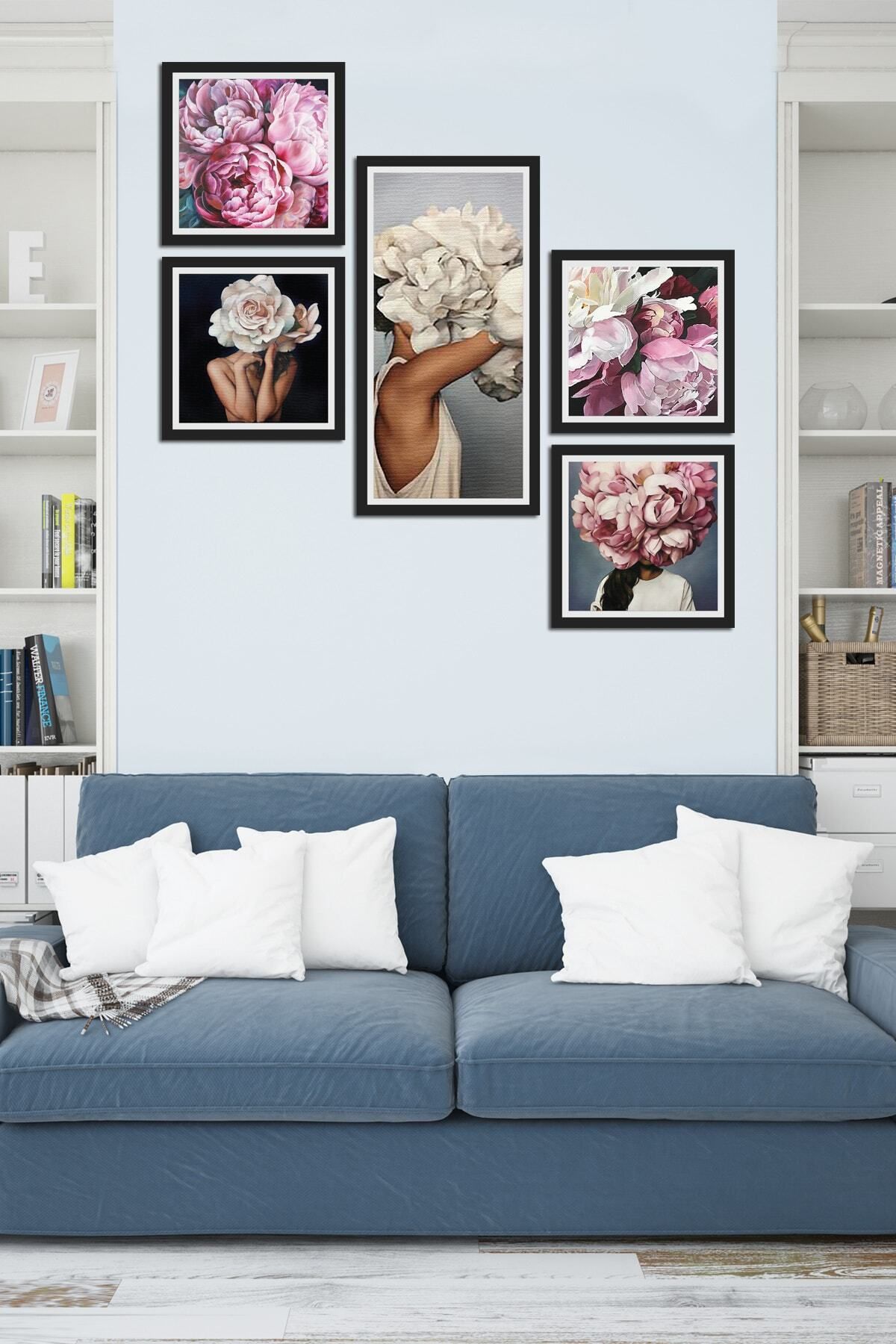 Pi Dekorasyon Collage Style 5 Parçalı Mdf Tablo Atf254